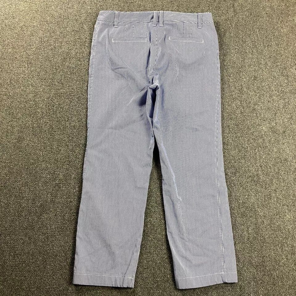 Talbots Talbots Pants Womens 12 Blue Striped Stretch Cotton Chino Size 34" / US 12 / IT 48 - 6 Thumbnail