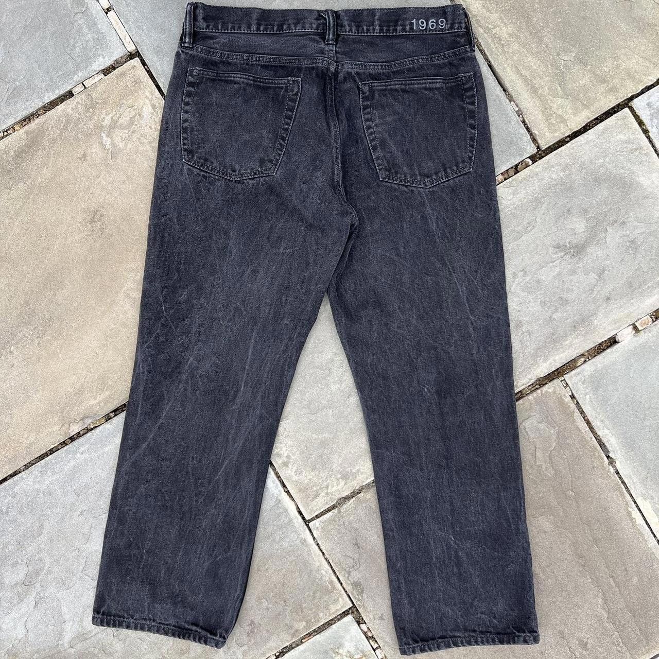 Gap Y2K Faded Black Distressed Washed Jeans Size US 34 / EU 50 - 2 Thumbnail