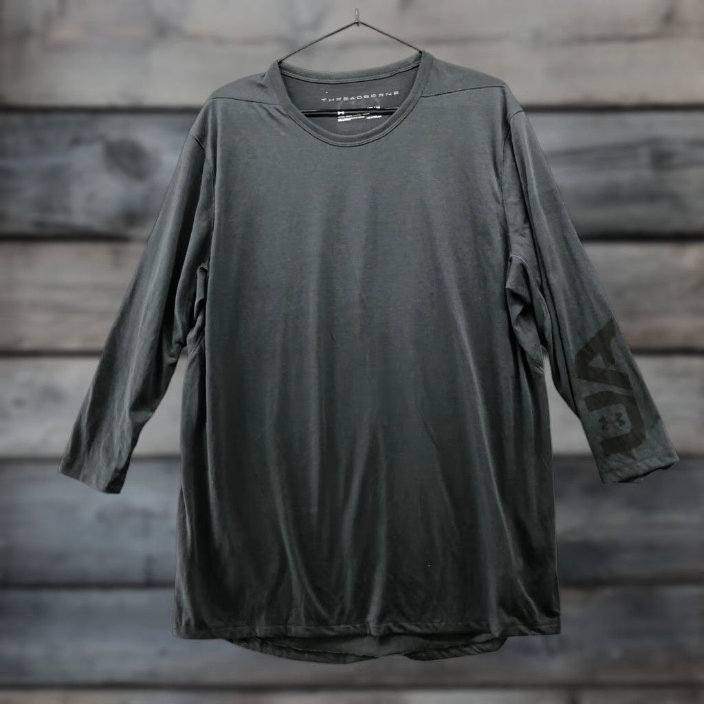 Under Armour Under Armour HeatGear Theadborne Long Sleeve T Shirt Mens XL Fitted Gray Size US XL / EU 56 / 4 - 1 Thumbnail