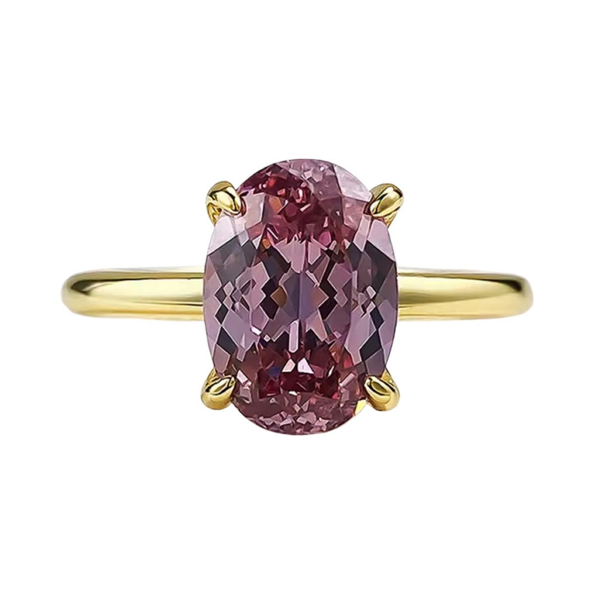 Other Elegant Pink Gemstone 14k Gold Ring! Size ONE SIZE - 1 Thumbnail