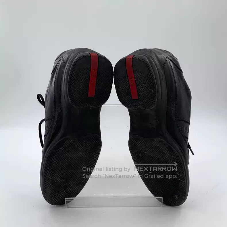 Prada Prada Black Lace-up Casual Flat Sneakers Size US 4 / IT 34 - 5 Thumbnail