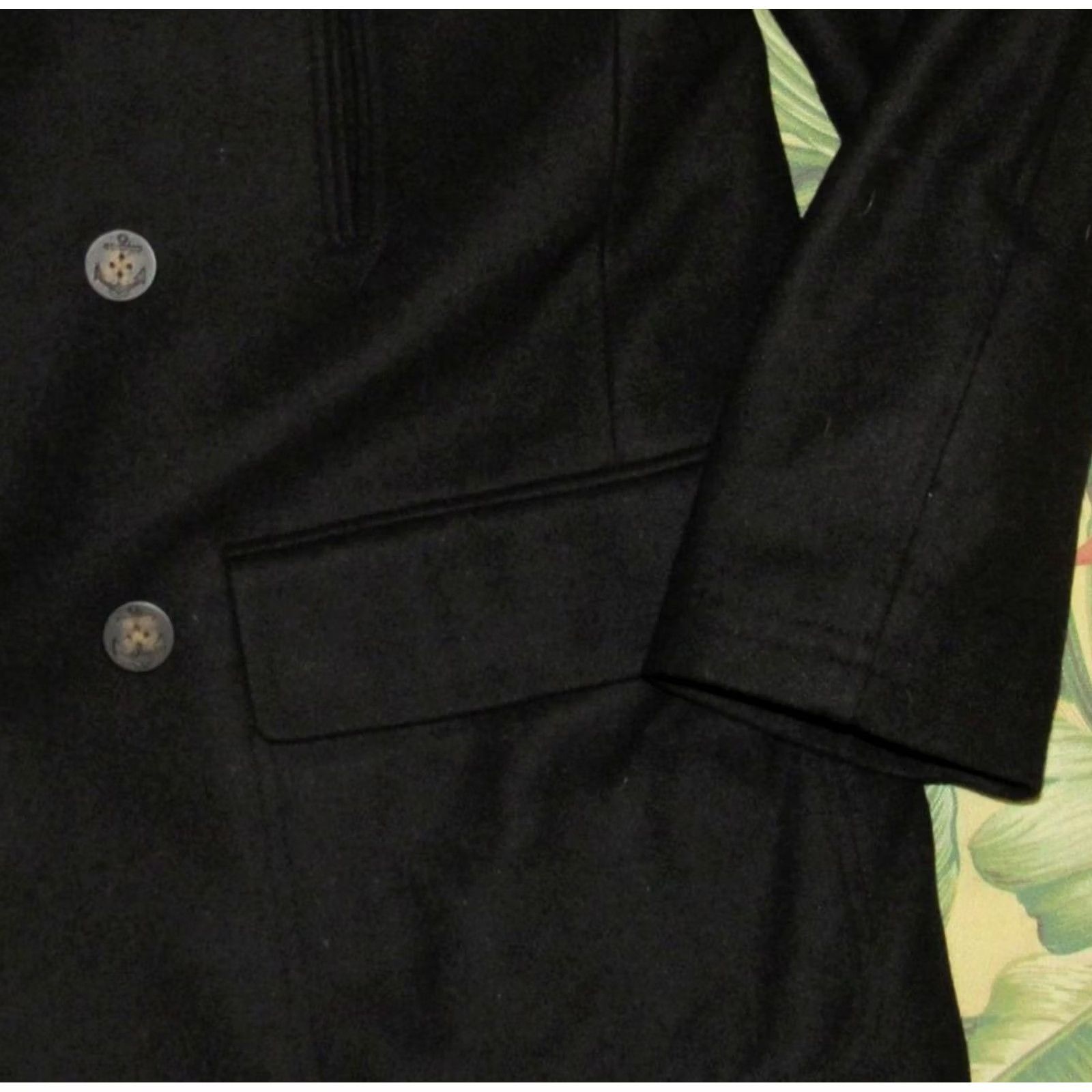 Ralph Lauren Polo RALPH LAUREN Black Wool Blend Pea Coat Jacket 42R Men Coat Wool Blend 42R Black Polo Ralph Lauren Pea Coat Mens Size US XL / EU 56 / 4 - 3 Thumbnail