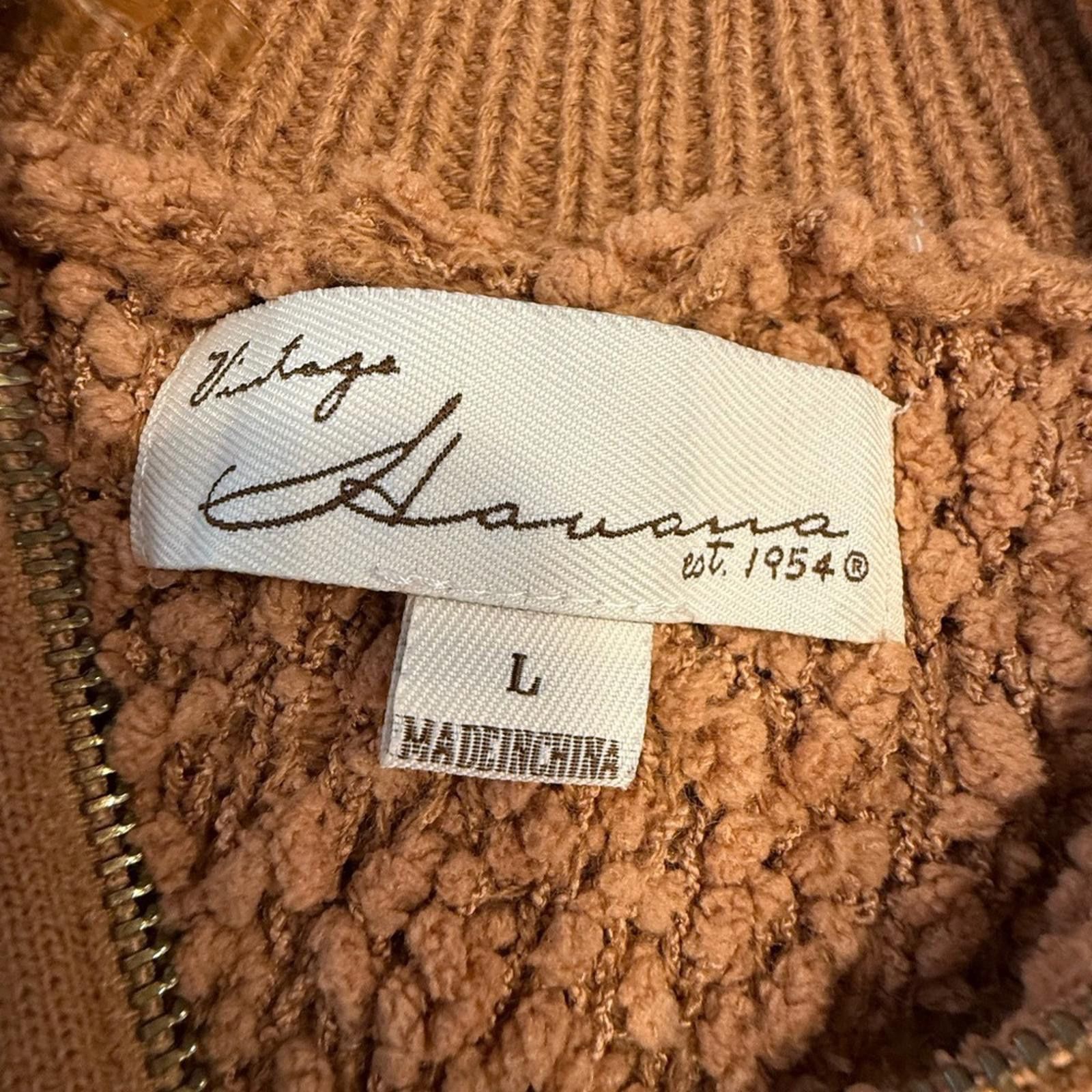 Other Vintage Havana brown textured turtleneck sweater SZ LG Size L / US 10 / IT 46 - 5 Thumbnail