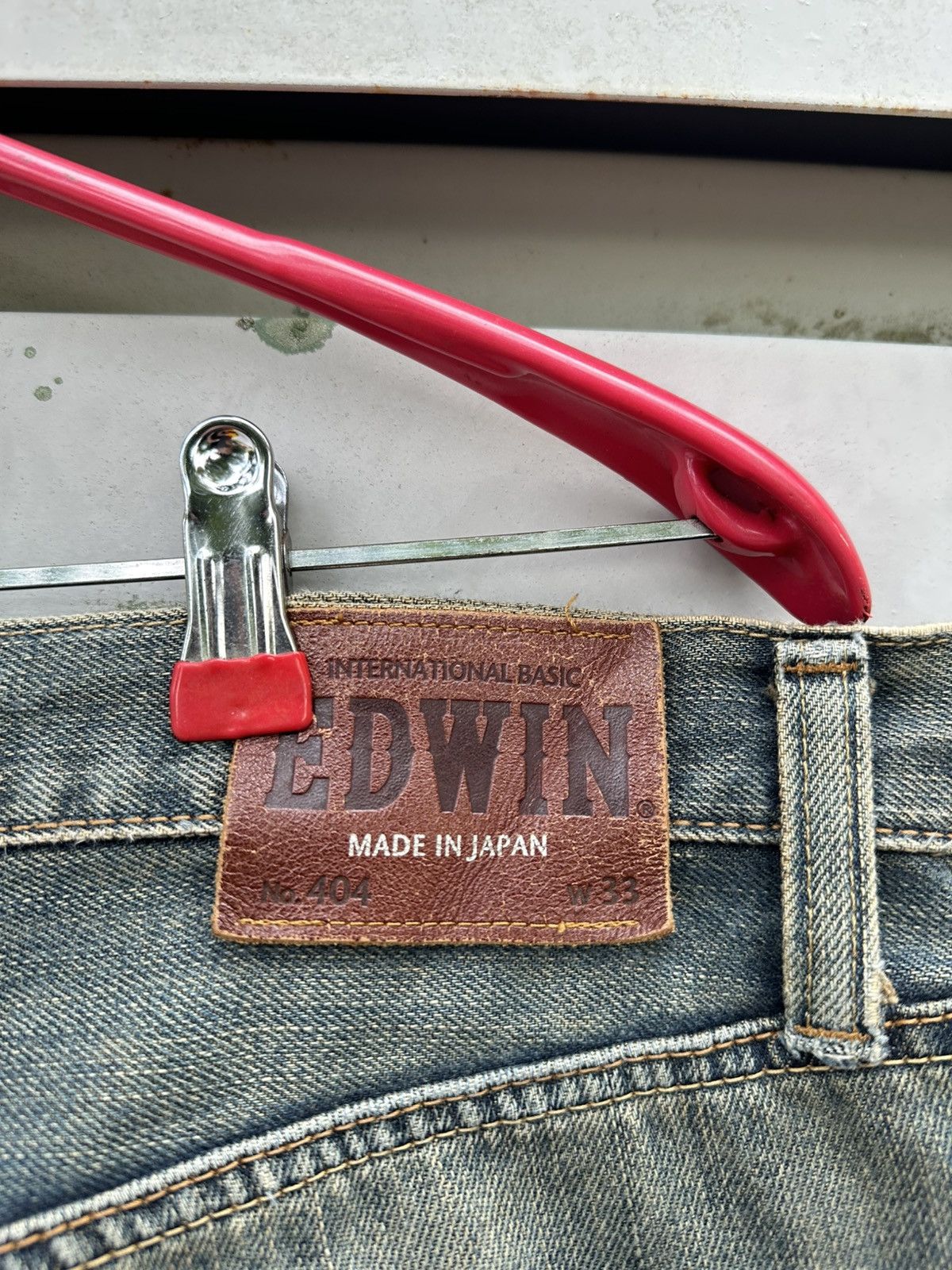 Edwin 👹Vintage Edwin 404 Washed Baggy Jeans Made In Japan Size US 35 - 9 Thumbnail
