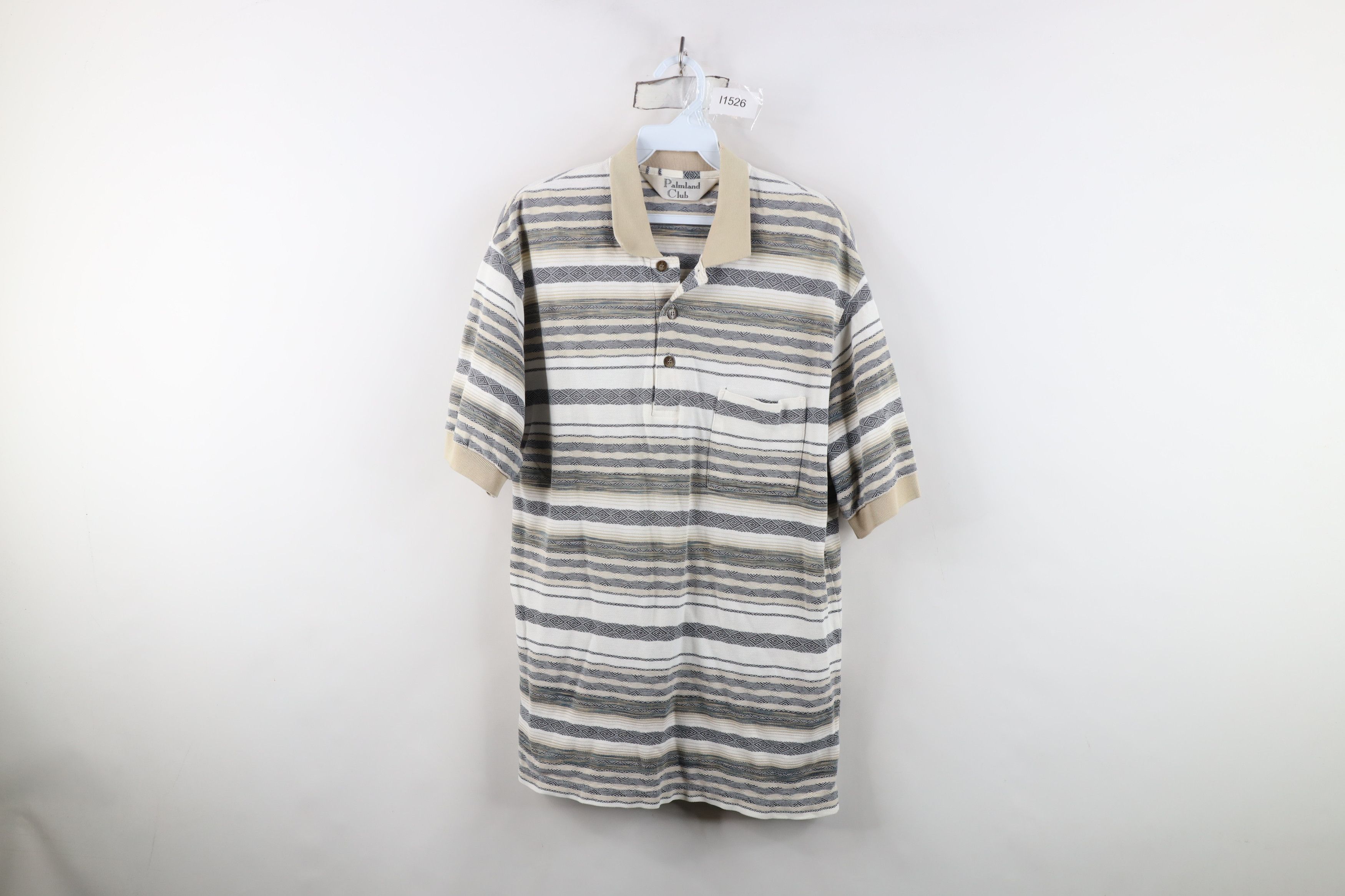 Vintage Vintage 90s Streetwear Fair Isle Striped Knit Polo Shirt Size US M / EU 48-50 / 2 - 1 Thumbnail