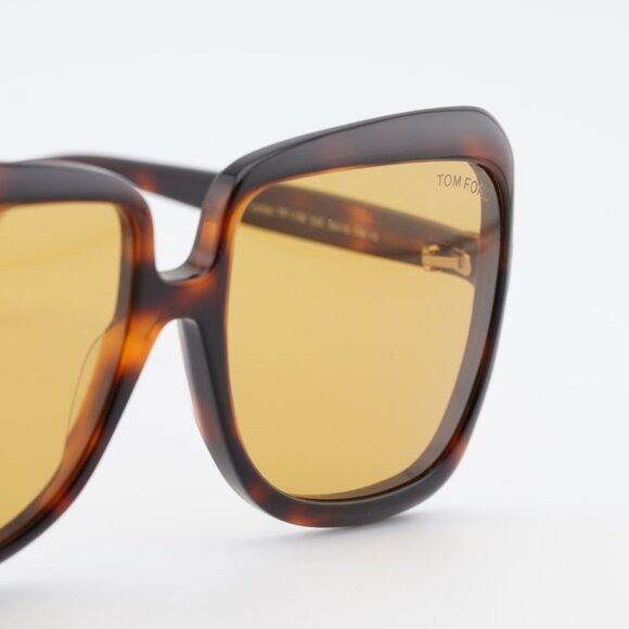 Tom Ford Tom Ford Lorelai FT1156 52E Sunglasses Havana Square Frame Size ONE SIZE - 7 Thumbnail