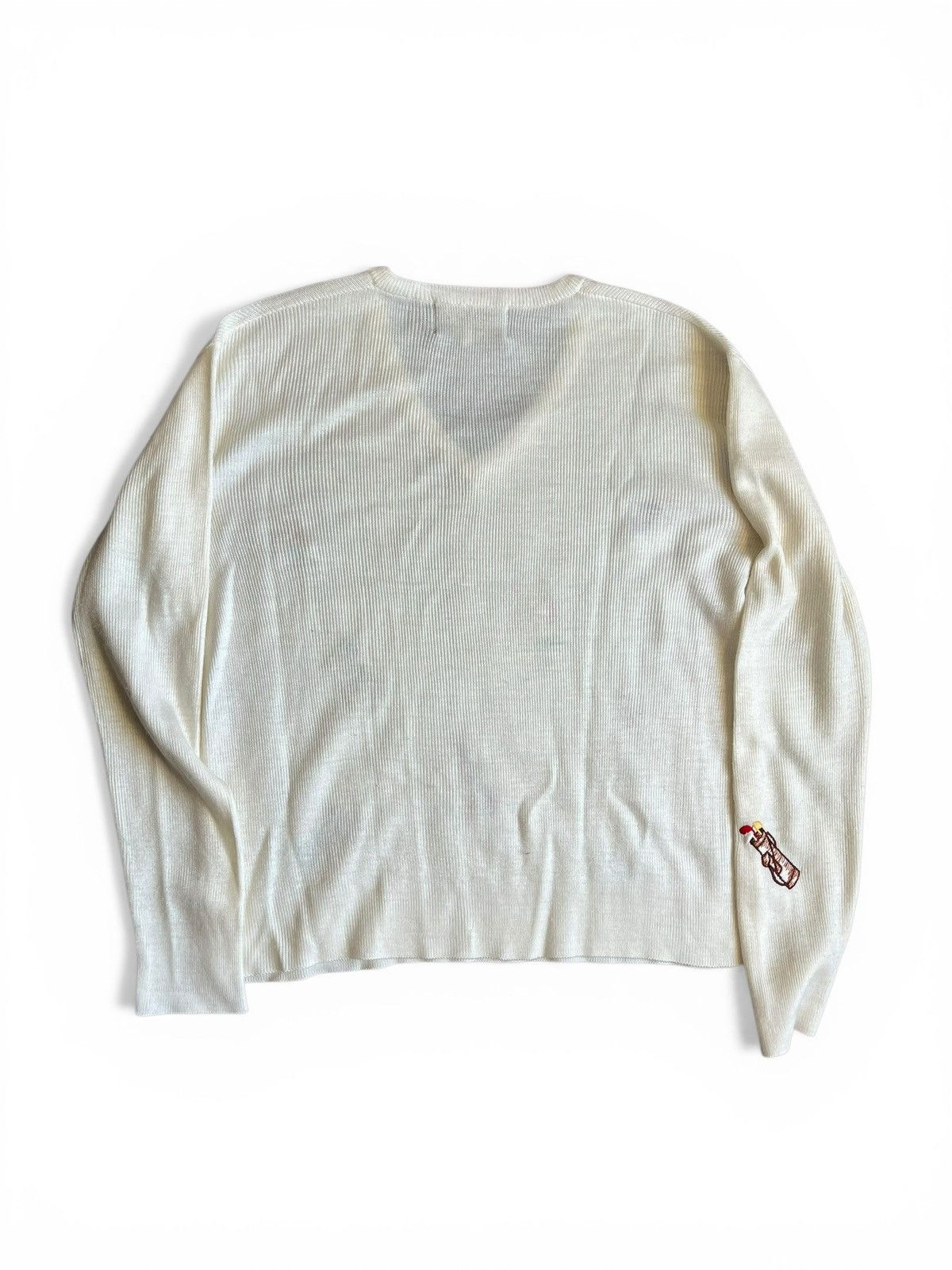 Vintage Vintage Embroidered Golf Knit V Neck Sweater M cropped fit Size US M / EU 48-50 / 2 - 2 Thumbnail