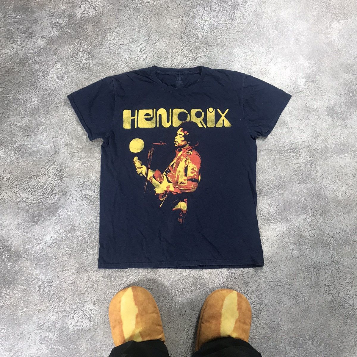 Vintage Vintage 90s Hendrix Graphic Tee Sun Faded Band Tee Grunge S Size US S / EU 44-46 / 1 - 1 Thumbnail