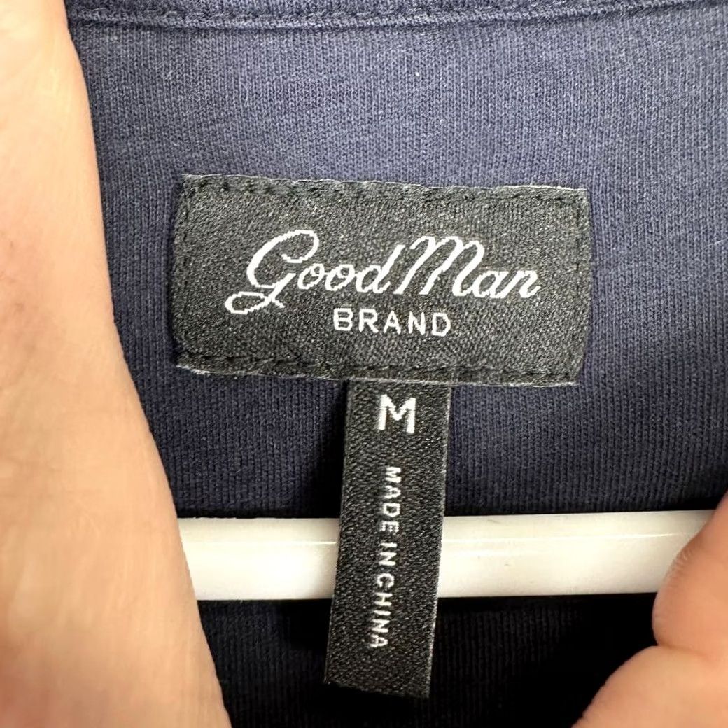 Vintage Goodman Pullover Sweatshirt Adult Medium Navy Blue Long Sleeve Pocket Casual Men Size US M / EU 48-50 / 2 - 4 Thumbnail