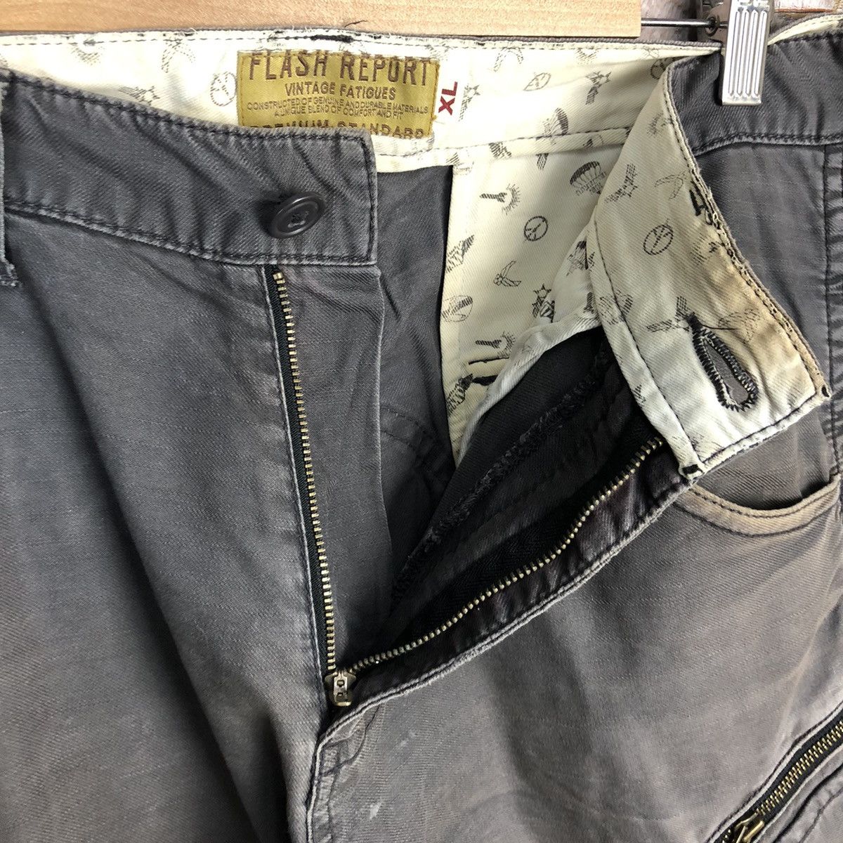 Japanese Brand Flash Report Brown Cargo Multipocket Pants #A351 Size US 34 / EU 50 - 15 Thumbnail
