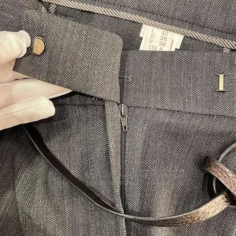 Brunello Cucinelli Brunello Cucinelli Black Grey Polyester Acetate Trousers Size 27" / US 4 / IT 40 - 8 Thumbnail