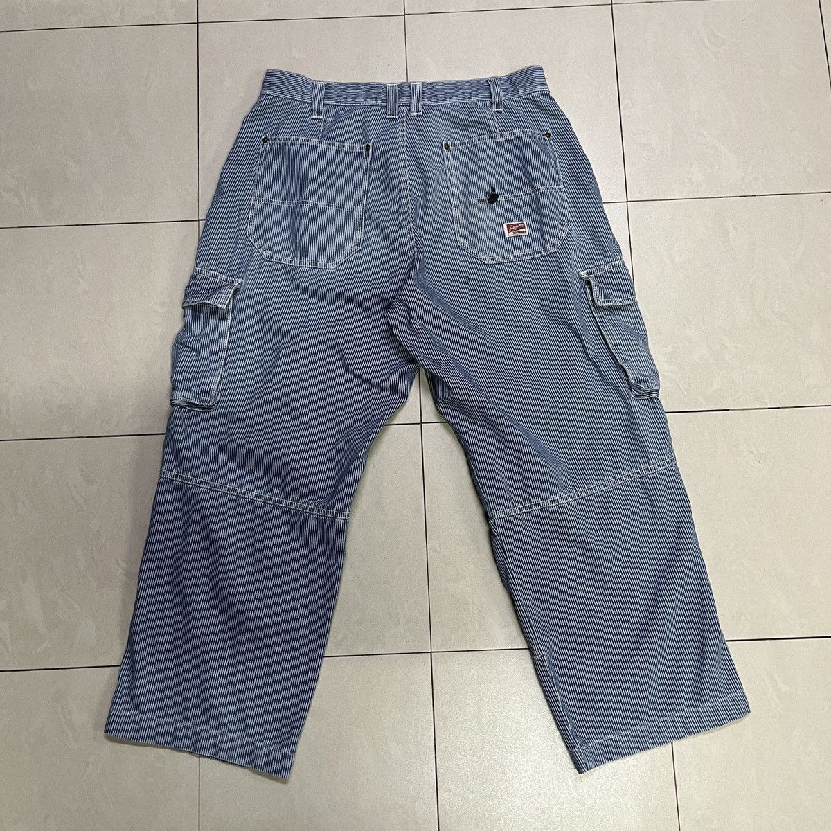 Dogtown × Japanese Brand × Vintage Vintage Dogman Hickory Cargo Baggy Pants Size US 32 / EU 48 - 7 Thumbnail