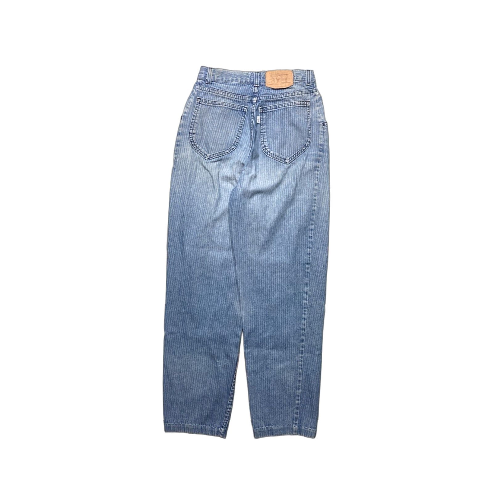 Levi's Vintage Levi’s jeans pinstripe white tab tapered leg USA made Women 24x26.5 Size 42" / US 20 - 1 Thumbnail