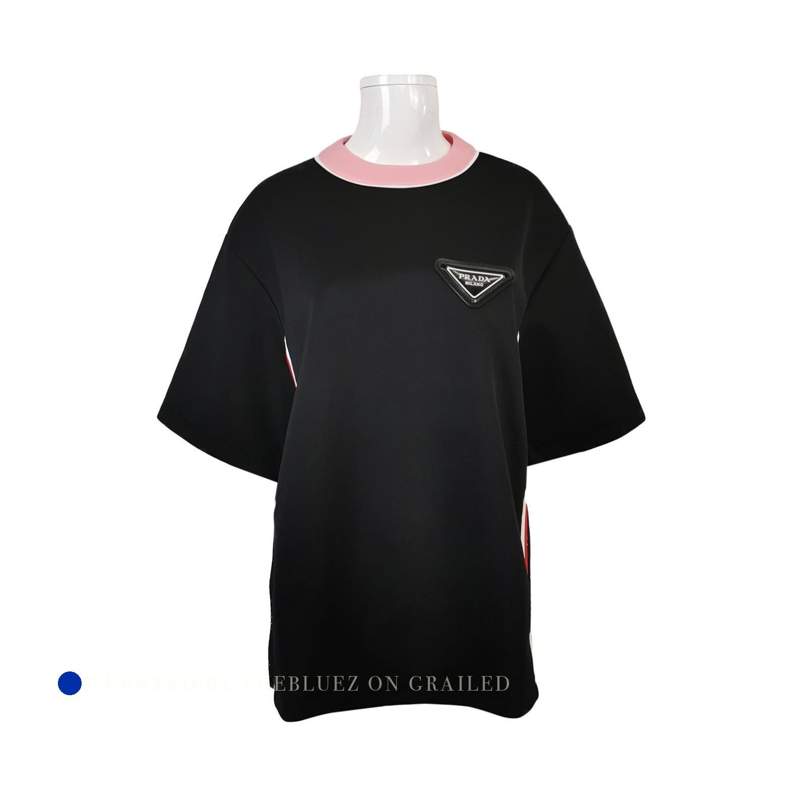 Prada Black Logo Patch Short Sleeve Tee Size US L / EU 52-54 / 3 - 1 Thumbnail