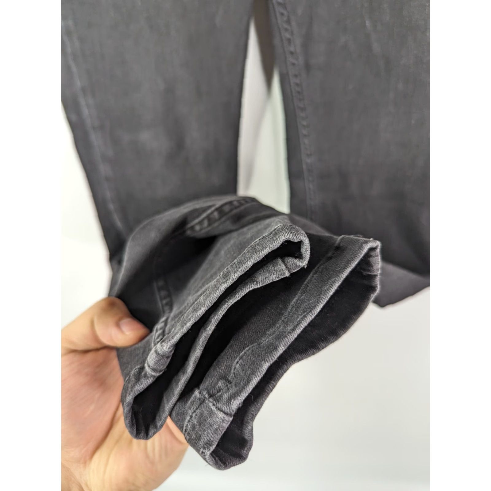 Free People Free People FP Lace Up Front Skinny Jeans Dark Grey High Rise Womens Size 27 Size 27" / US 4 / IT 40 - 3 Thumbnail