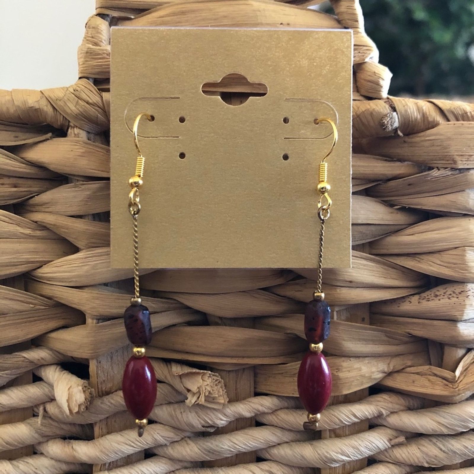 Vintage Vintage repurpose beaded chain dangle earrings Size ONE SIZE - 1 Thumbnail
