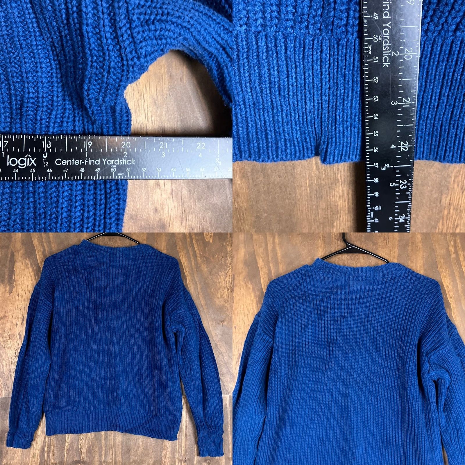 Ann Taylor Ann Taylor Factory Womens Sweater Blue Crew Neck Long Sleeve Knitted Medium Size M / US 6-8 / IT 42-44 - 8 Thumbnail