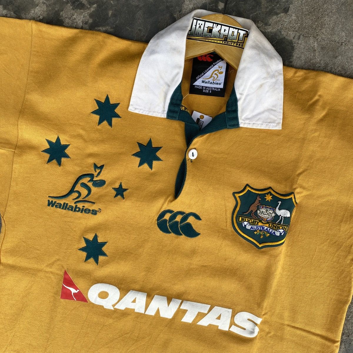 Canterbury of New Zealand Vintage Canterbury Australian Rugby Team Jersey Polos Size US S / EU 44-46 / 1 - 3 Thumbnail