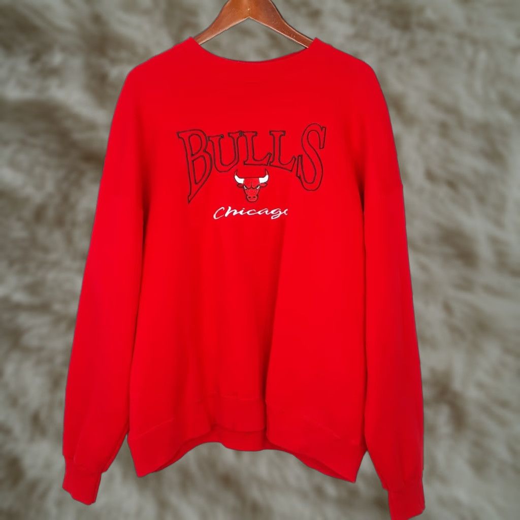Lee VINTAGE Lee Sport Chicago Bulls Basketball Sweatshirt Embroidered Mens XL Red Size US XL / EU 56 / 4 - 1 Thumbnail