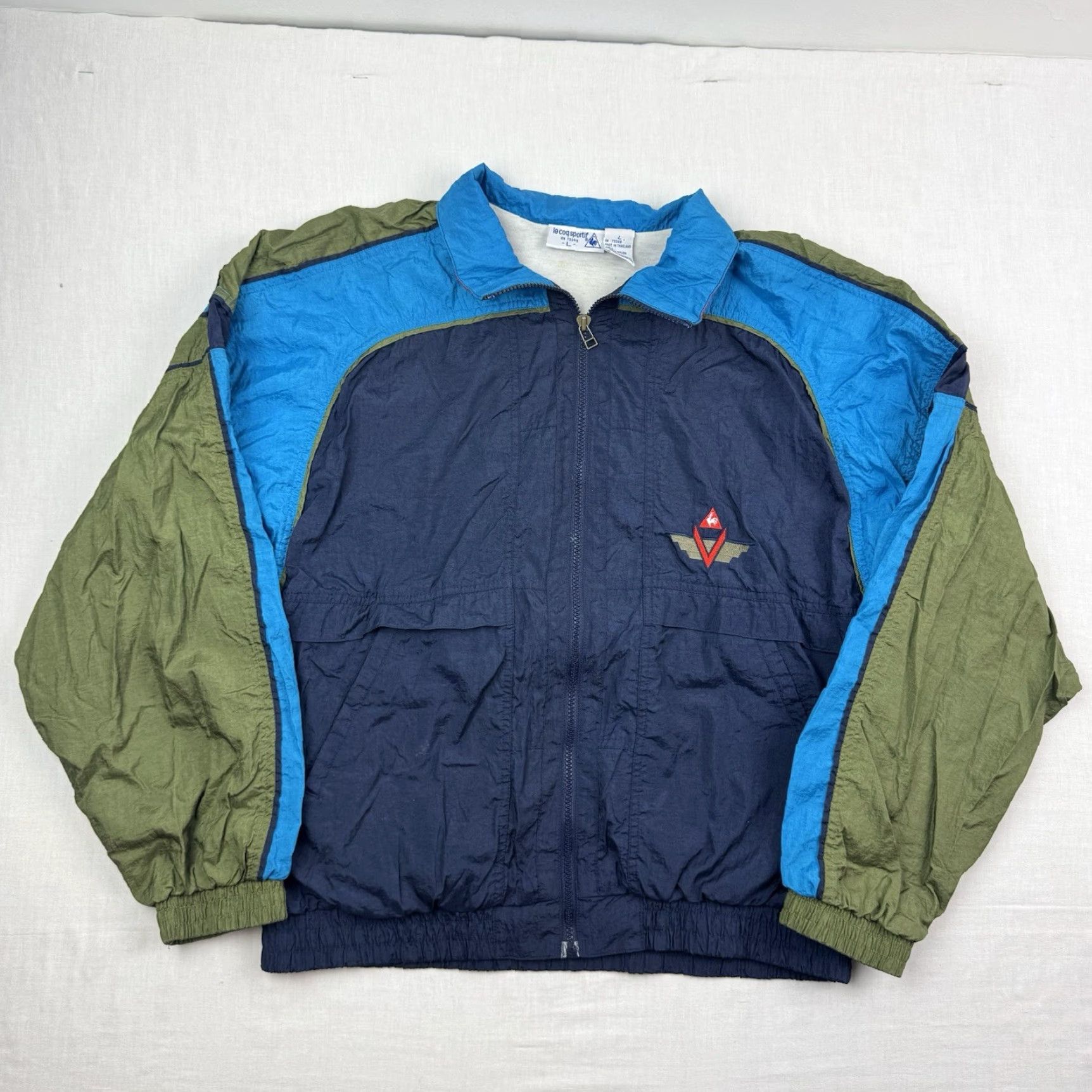Le Coq Sportif VINTAGE le coq sportif Windbreaker Jacket Men L Blue Collared Zip 90s Sportswear Size US L / EU 52-54 / 3 - 2 Thumbnail