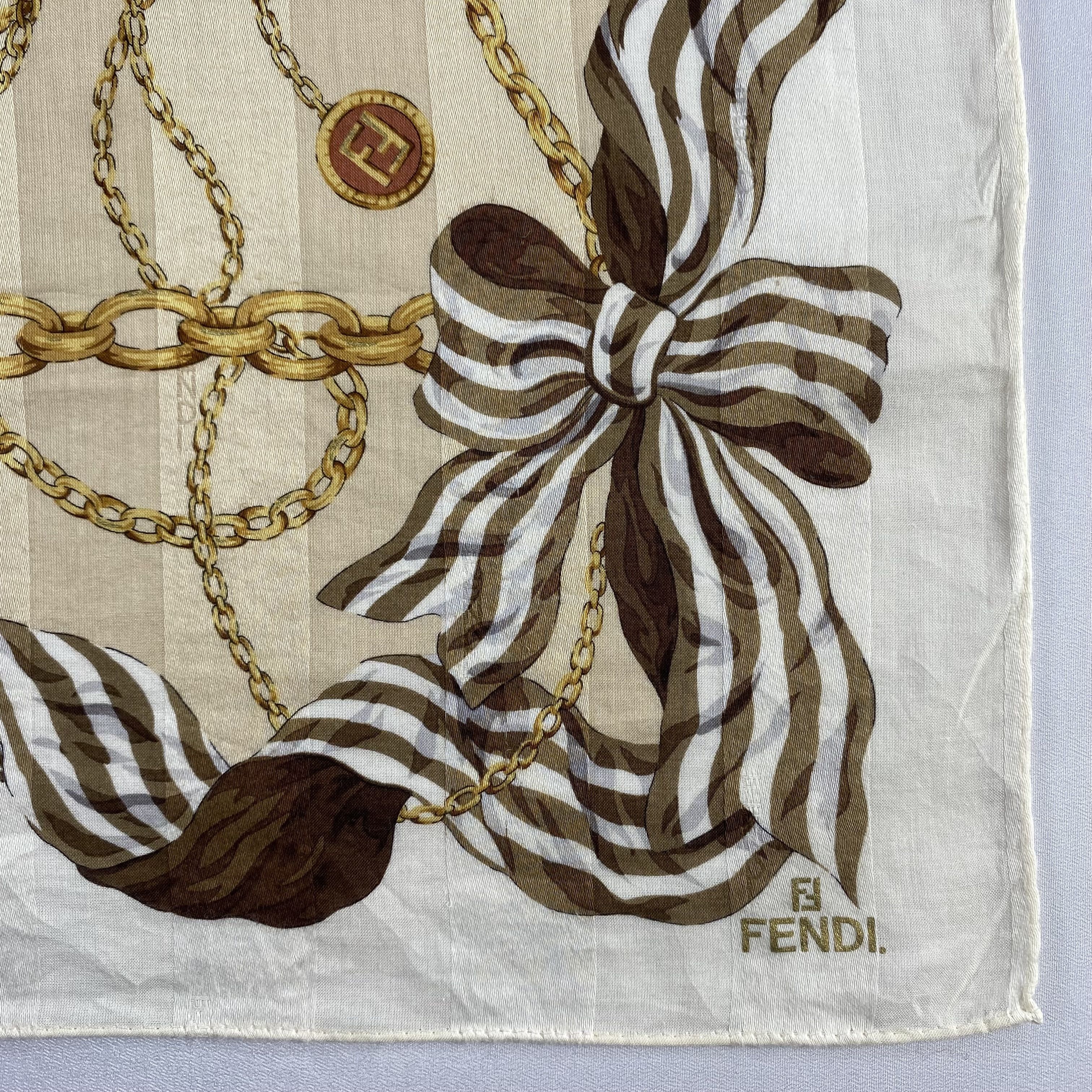 Vintage Fendi Handkerchief / Neckerchief / Bandana-P1667 Size ONE SIZE - 3 Thumbnail