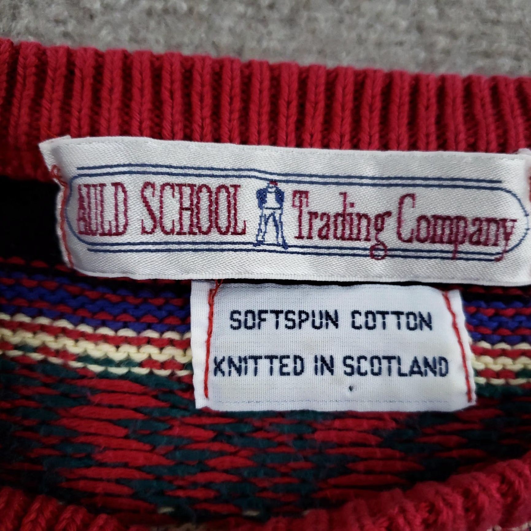 Pop Trading Company Old School Trading Company Sweater Mens Medium Multicolor Stripe Knit Scotland Size US M / EU 48-50 / 2 - 5 Thumbnail