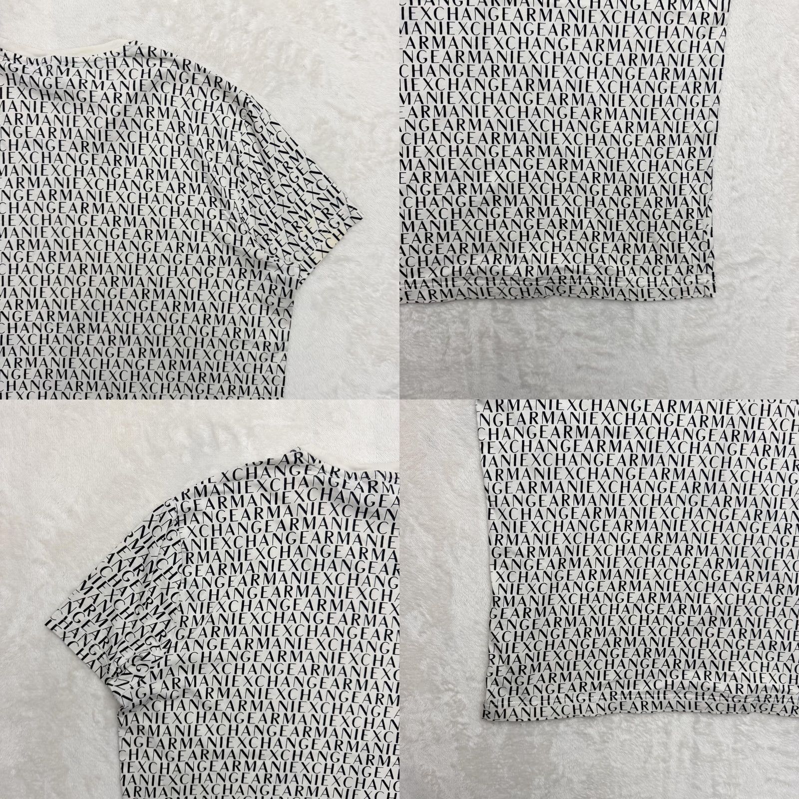 Armani Exchange Armani Exchange Shirt Mens XL White All Over Logo AOP Graphic Print Size US XL / EU 56 / 4 - 9 Thumbnail