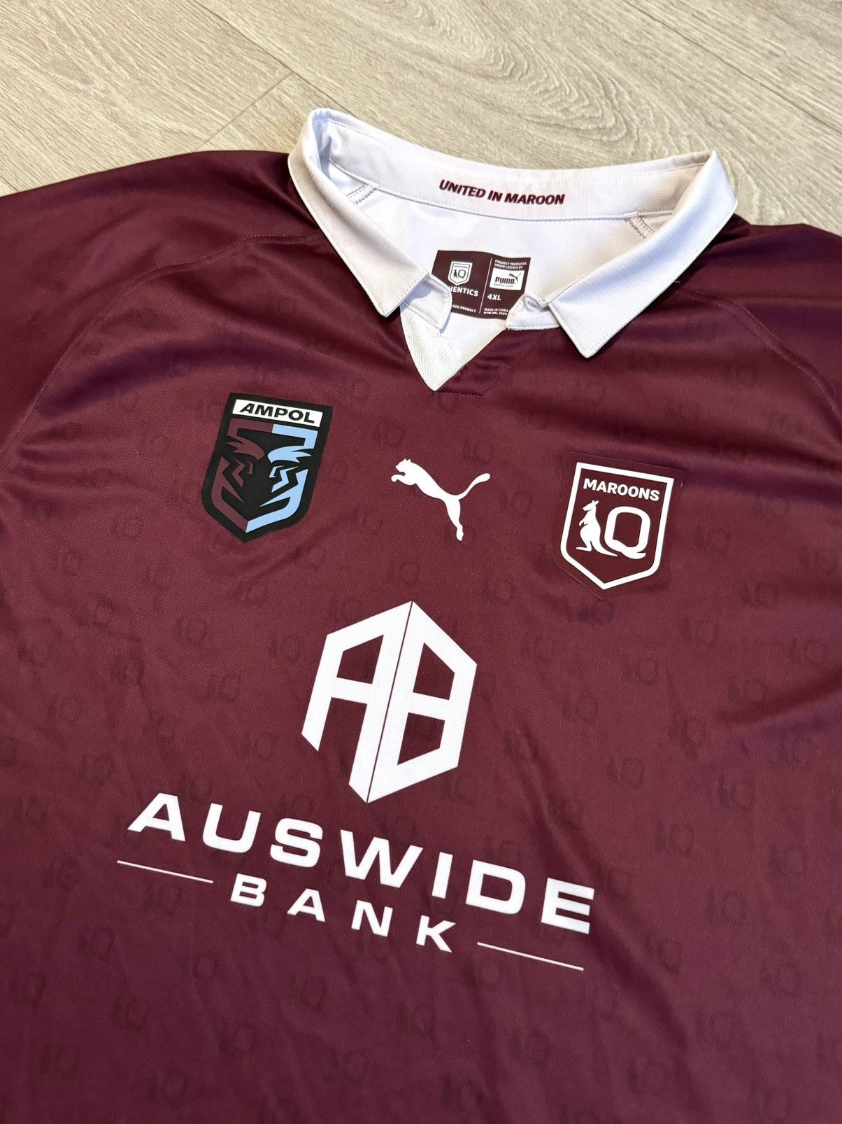 Canterbury of New Zealand 🔷Puma Queensland Maroons Rugby Shirt🔷 Size US XXL / EU 58 / 5 - 3 Thumbnail