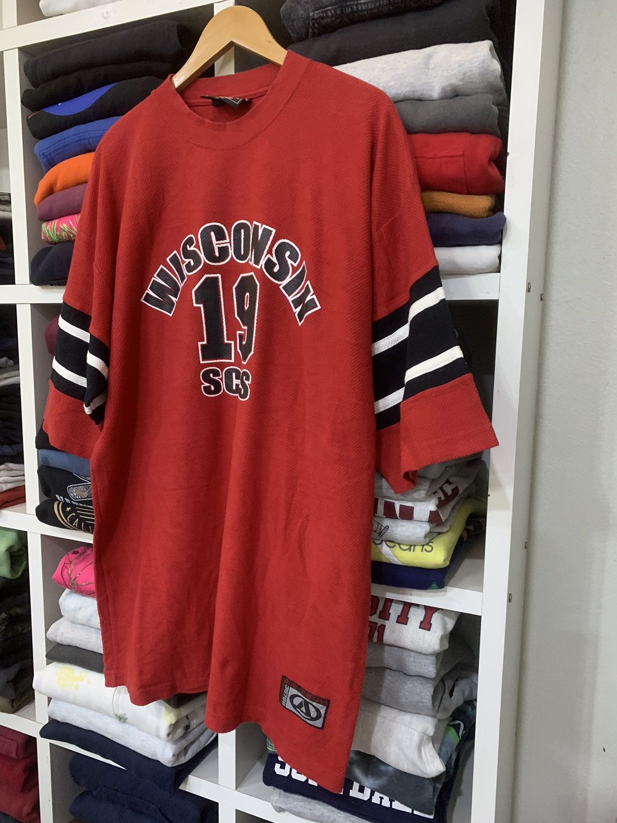 Vintage Vintage Wisconsin 19 SCHS Jersey Size US L / EU 52-54 / 3 - 3 Thumbnail