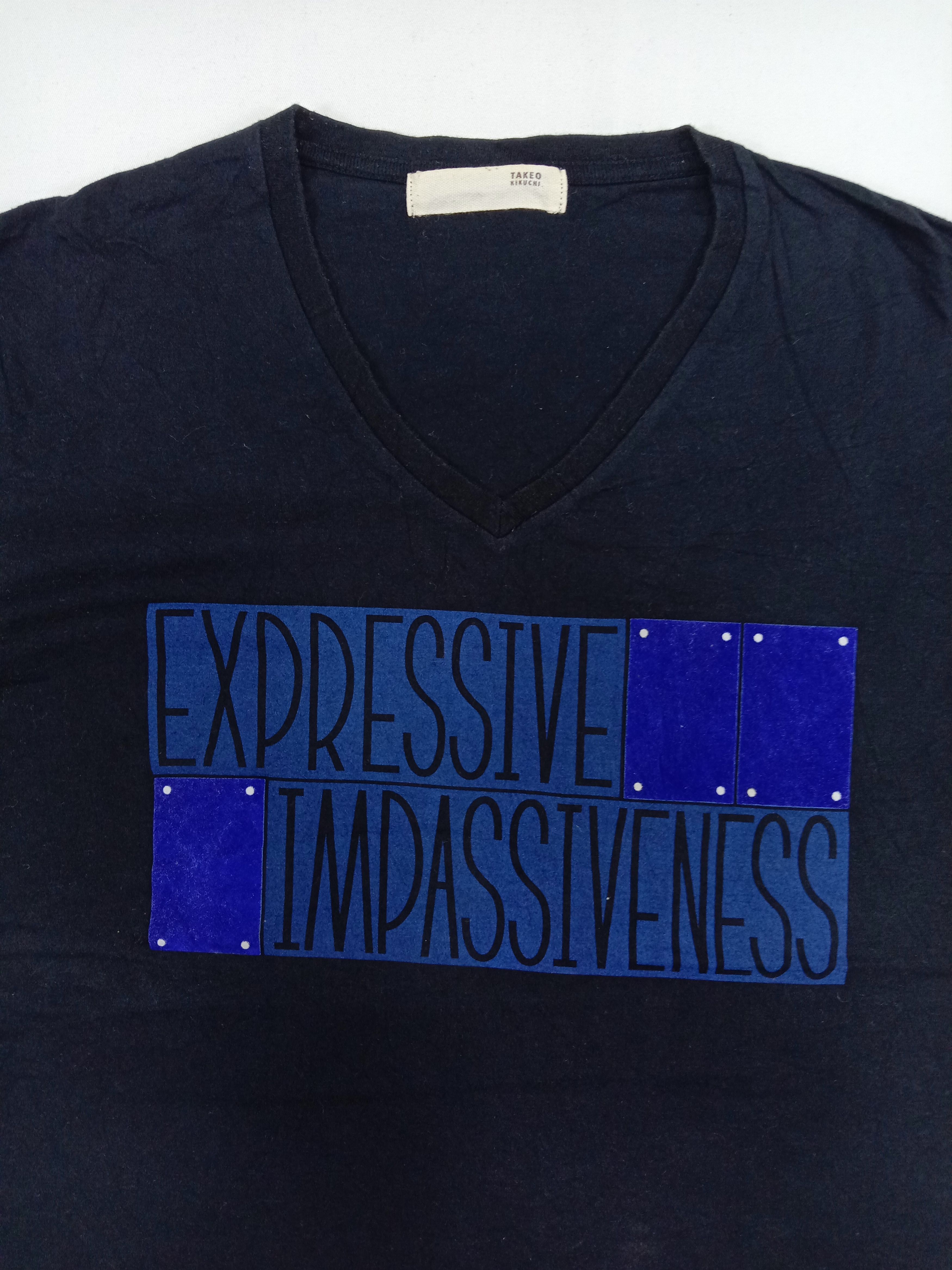 Takeo Kikuchi Vintage Takeo Kikuchi 'Expressive & Impassiveness' T Shirt Size US S / EU 44-46 / 1 - 2 Thumbnail
