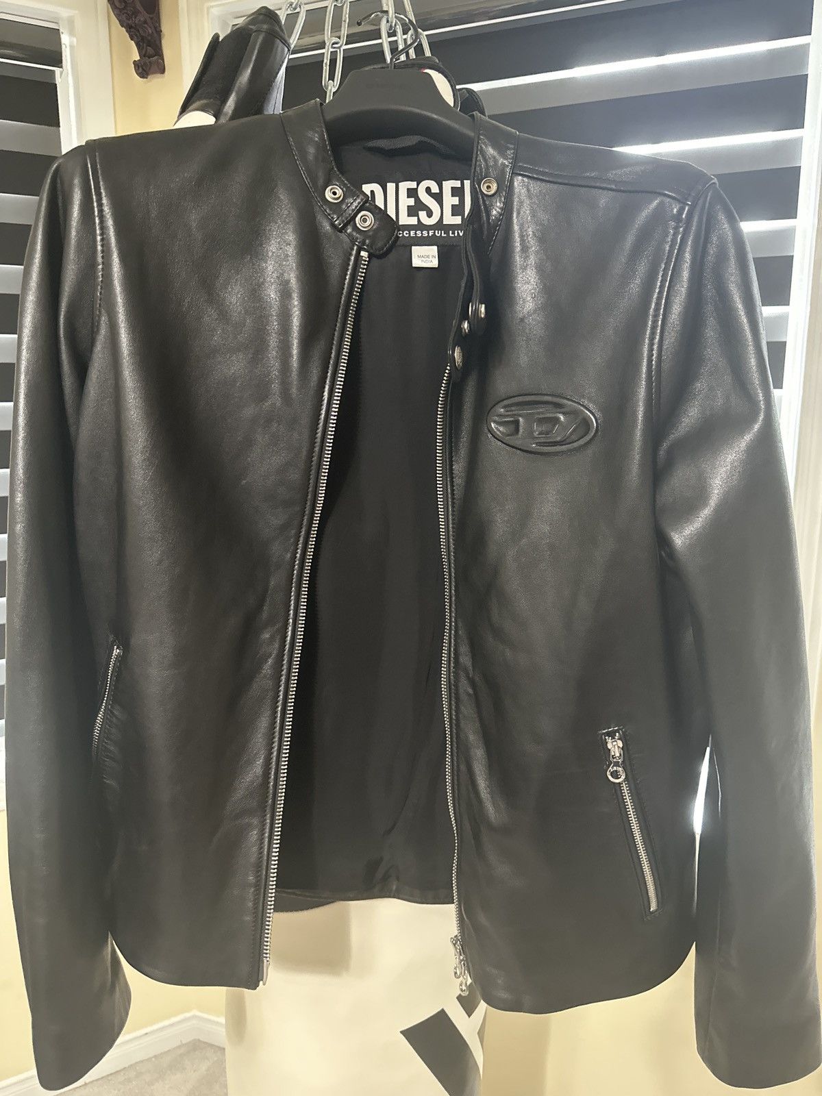 Diesel Diesel L-METAL Leather Jacket Size 50 (A08598 / 0AJIR) Size US M / EU 48-50 / 2 - 1 Thumbnail