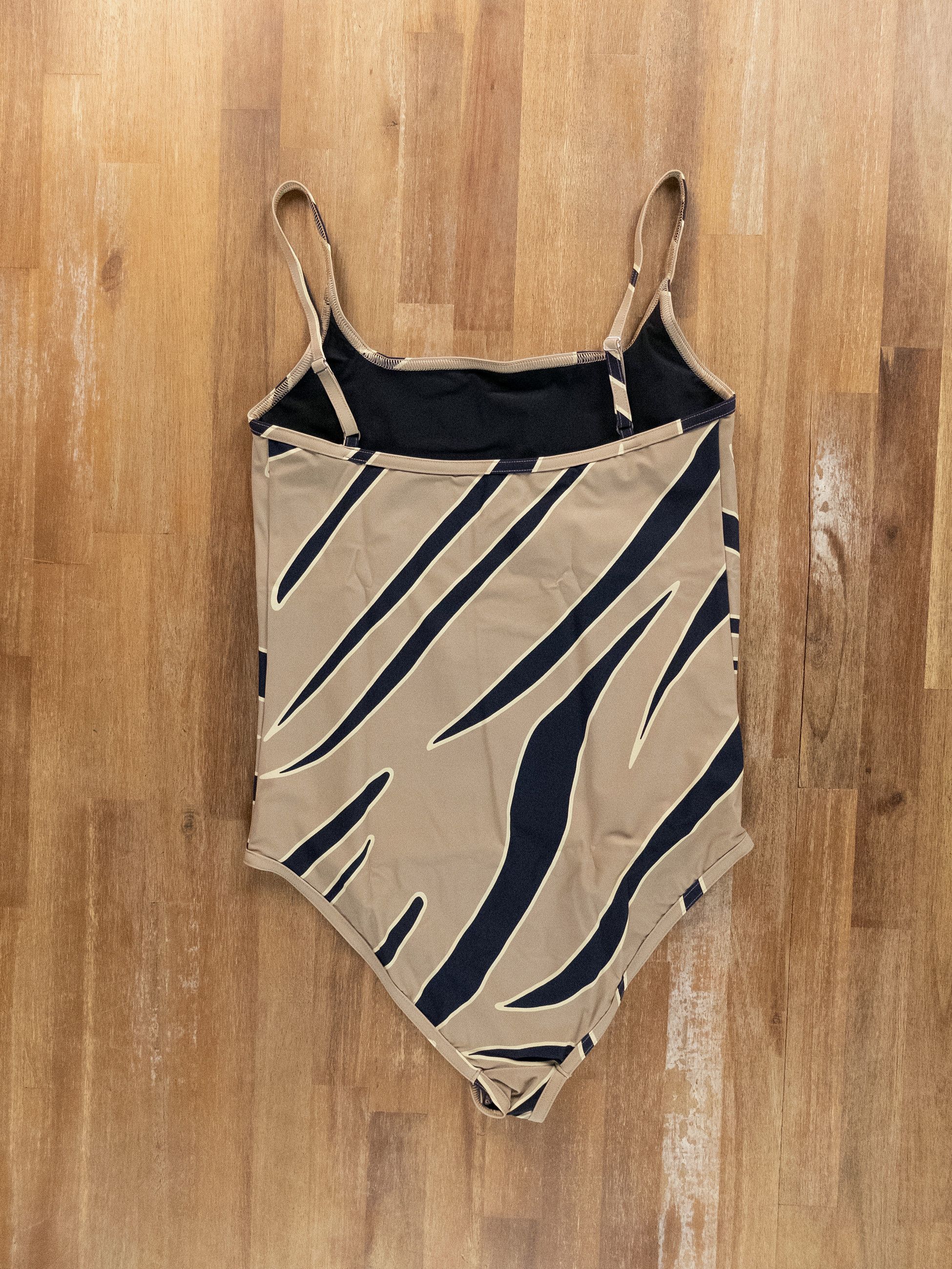 BOTTEGA VENETA beige animal print swimsuit Size Large US