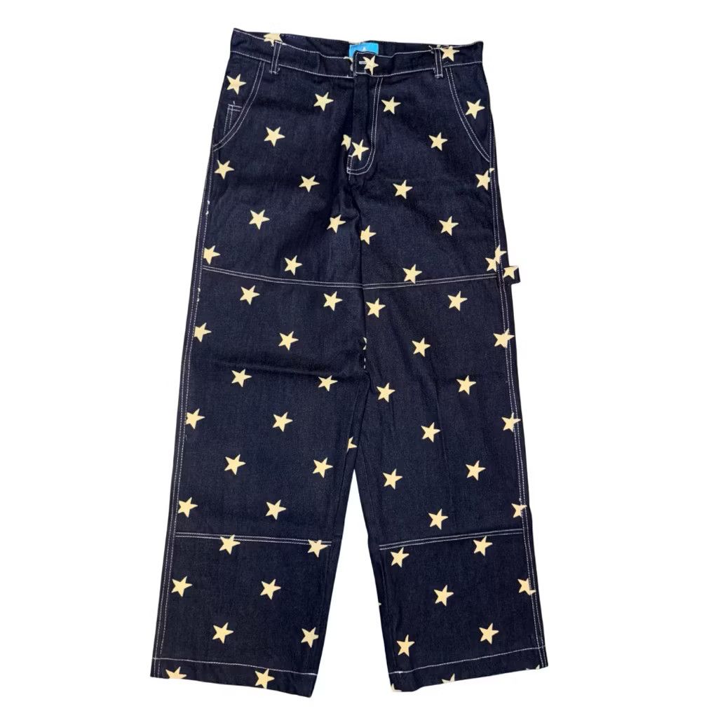 Blue colour Japanese inspired denim pant