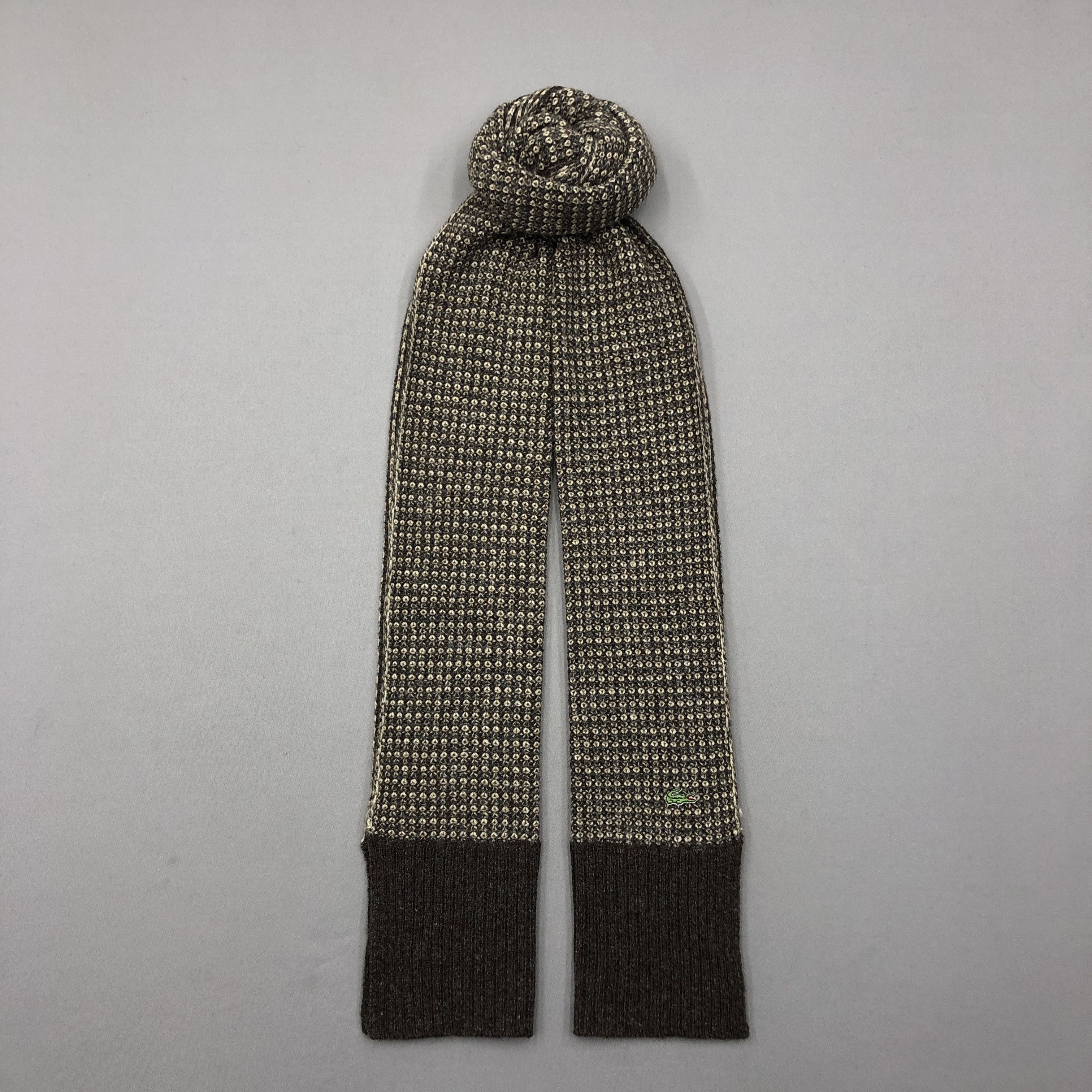 Lacoste Vintage Lacoste Scarf Muffler Wool Knit Winter Scarves Size ONE SIZE - 1 Thumbnail