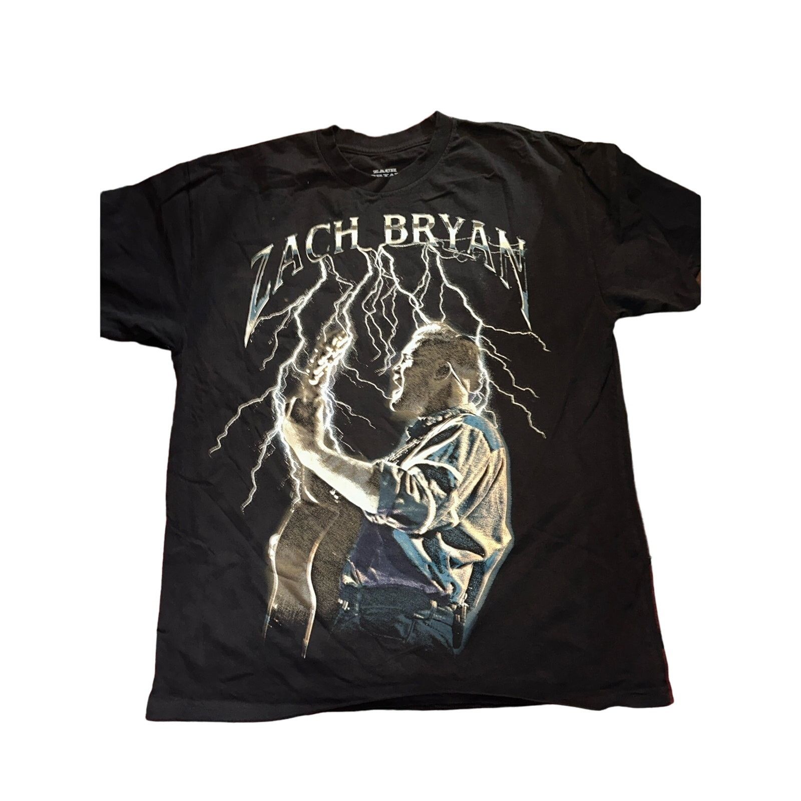 Band Tees Zach Bryan Tour Merch Tee T Shirt Lightening Size X S Black Size US S / EU 44-46 / 1 - 1 Thumbnail