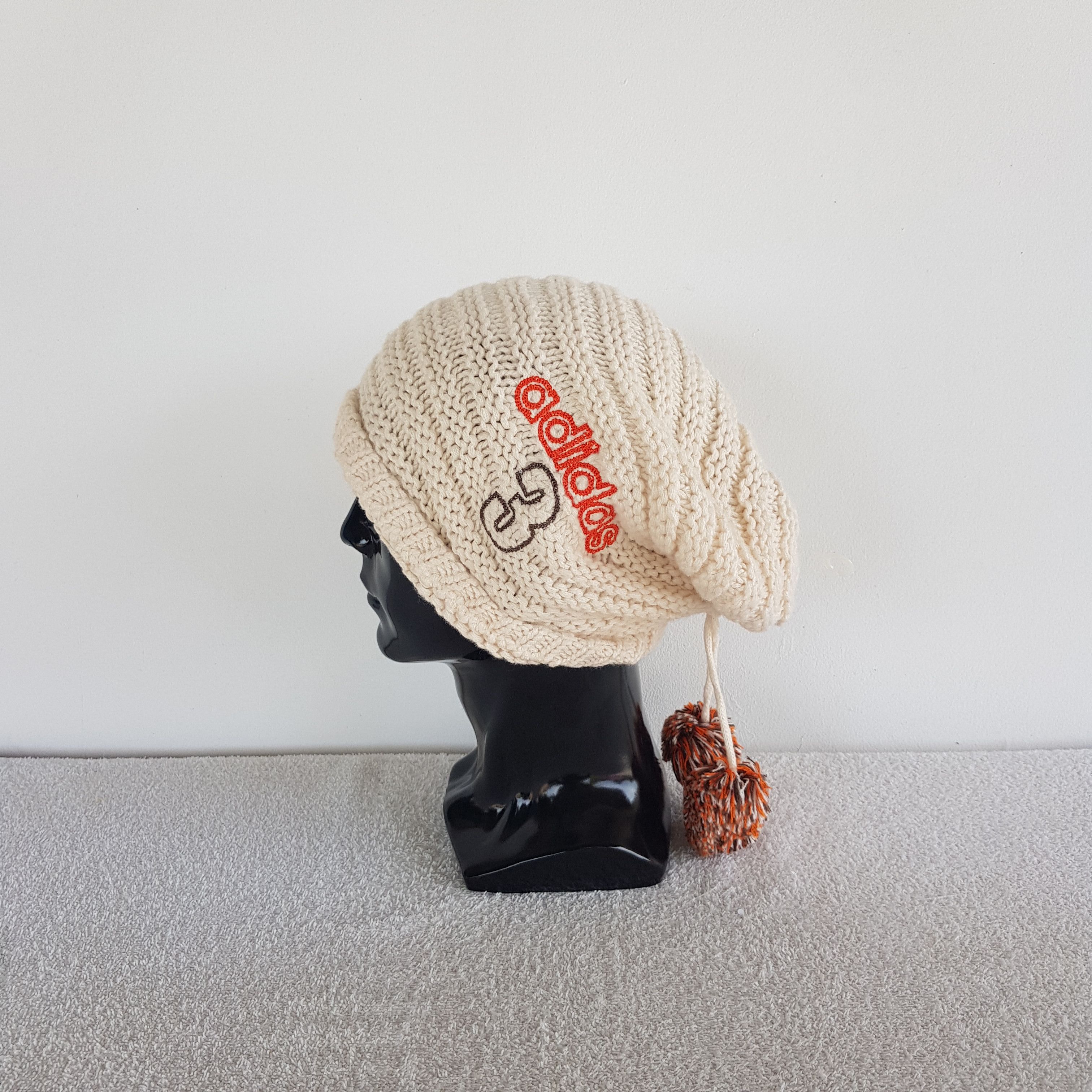 Adidas Vintage Adidas Beanie Fair Isle Ribbed Knit Snow Caps Hats. Size ONE SIZE - 4 Thumbnail