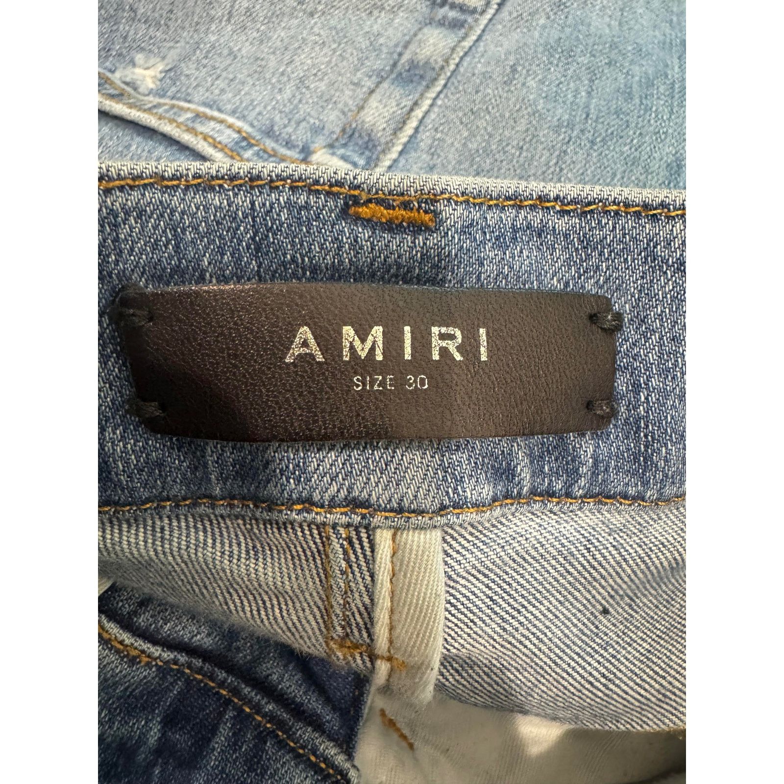 Amiri Amiri Knee Rip Light Wash Jeans Size US 30 / EU 46 - 7 Thumbnail