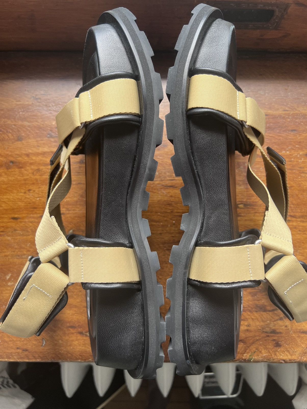 Jil Sander $1.3k nylon, leather sandals with tread sole, EU42, Italy Size US 9 / EU 42 - 7 Thumbnail