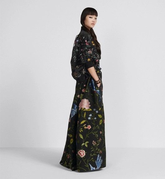 Dior o1sh3x0225 Long Open-Front Skirt in Multicolor Size 30" / US 8 / IT 44 - 3 Thumbnail