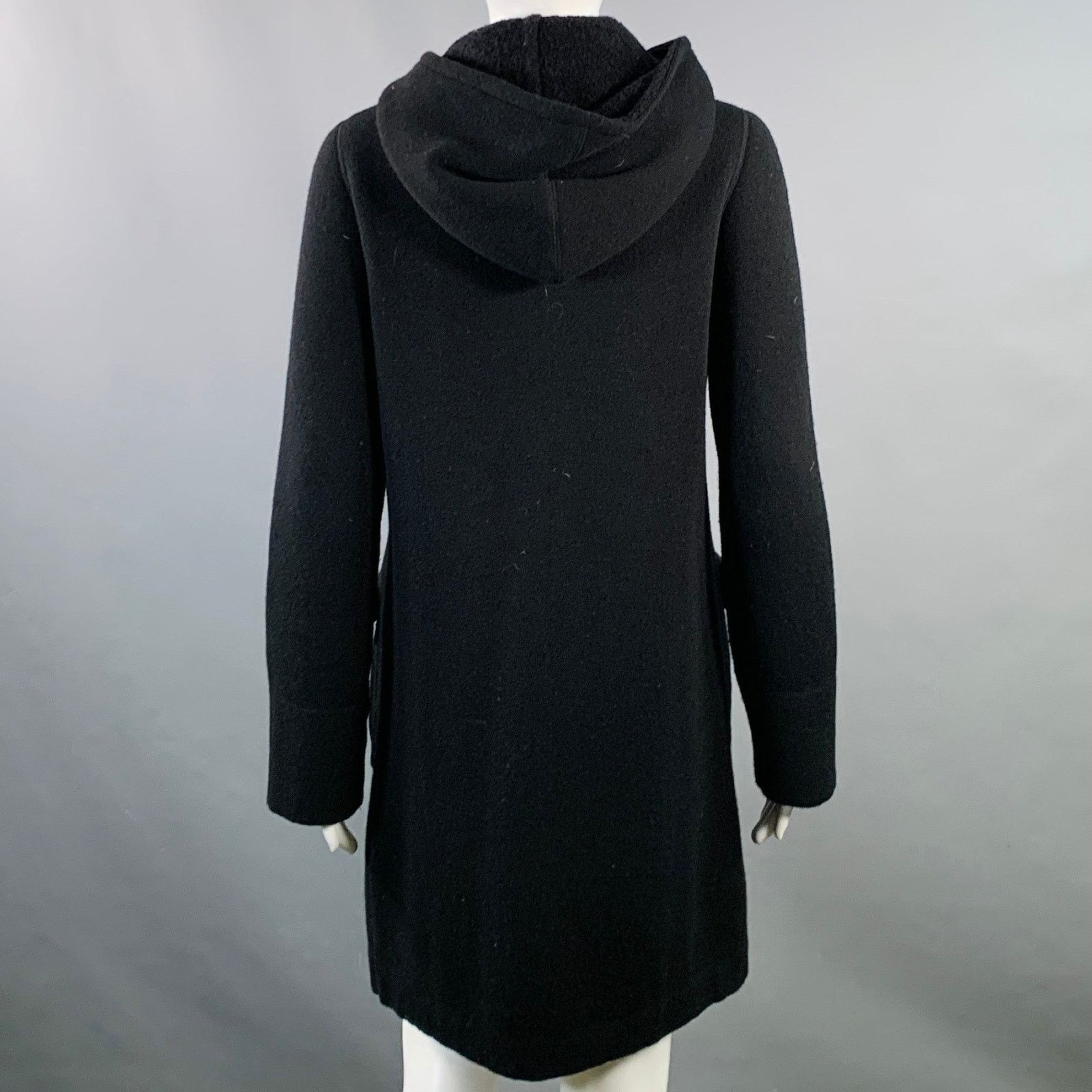 Other Size 4 Black Wool Cashmere Knit Hooded Toggle Closure Coat Size S / US 4 / IT 40 - 4 Thumbnail