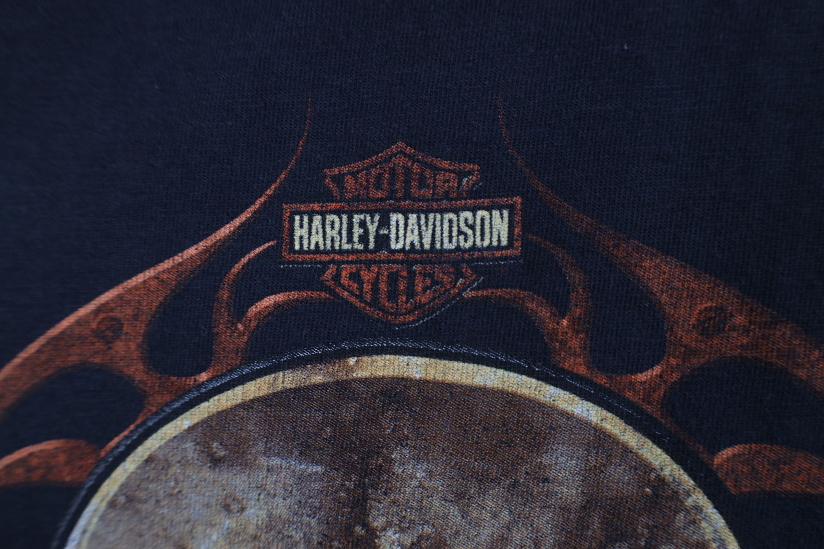 Harley Davidson Vintage Y2K 2004 Harley Davidson Fire Flames Skull T-Shirt Size US XXL / EU 58 / 5 - 5 Thumbnail