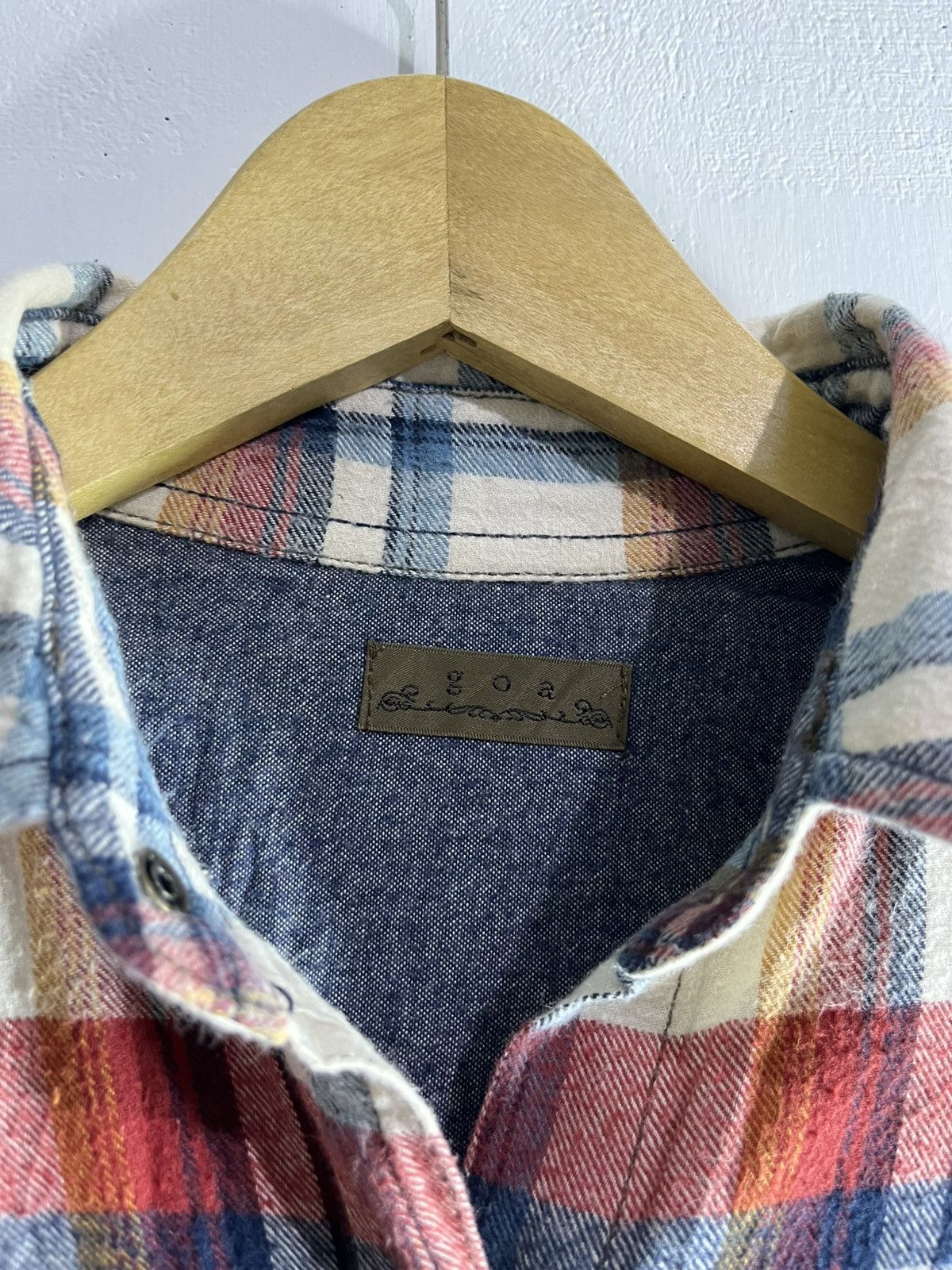 GOA Vintage goa flannel distressed button shirt Size US M / EU 48-50 / 2 - 5 Thumbnail