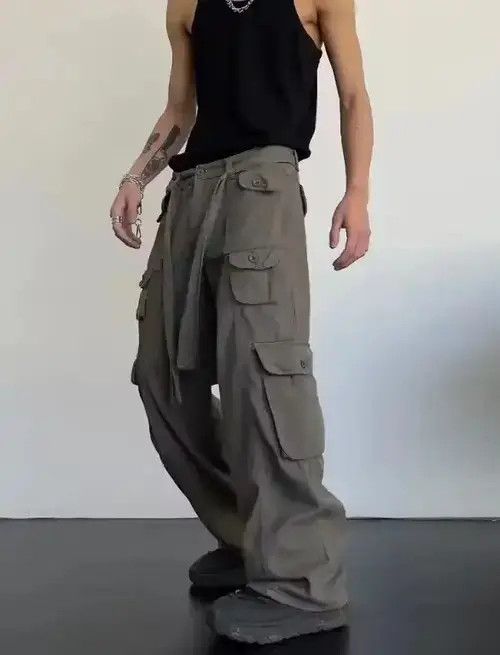 Japanese Brand Cargo Pants - Korean Streetwear Style Pants Size US 32 / EU 48 - 3 Thumbnail