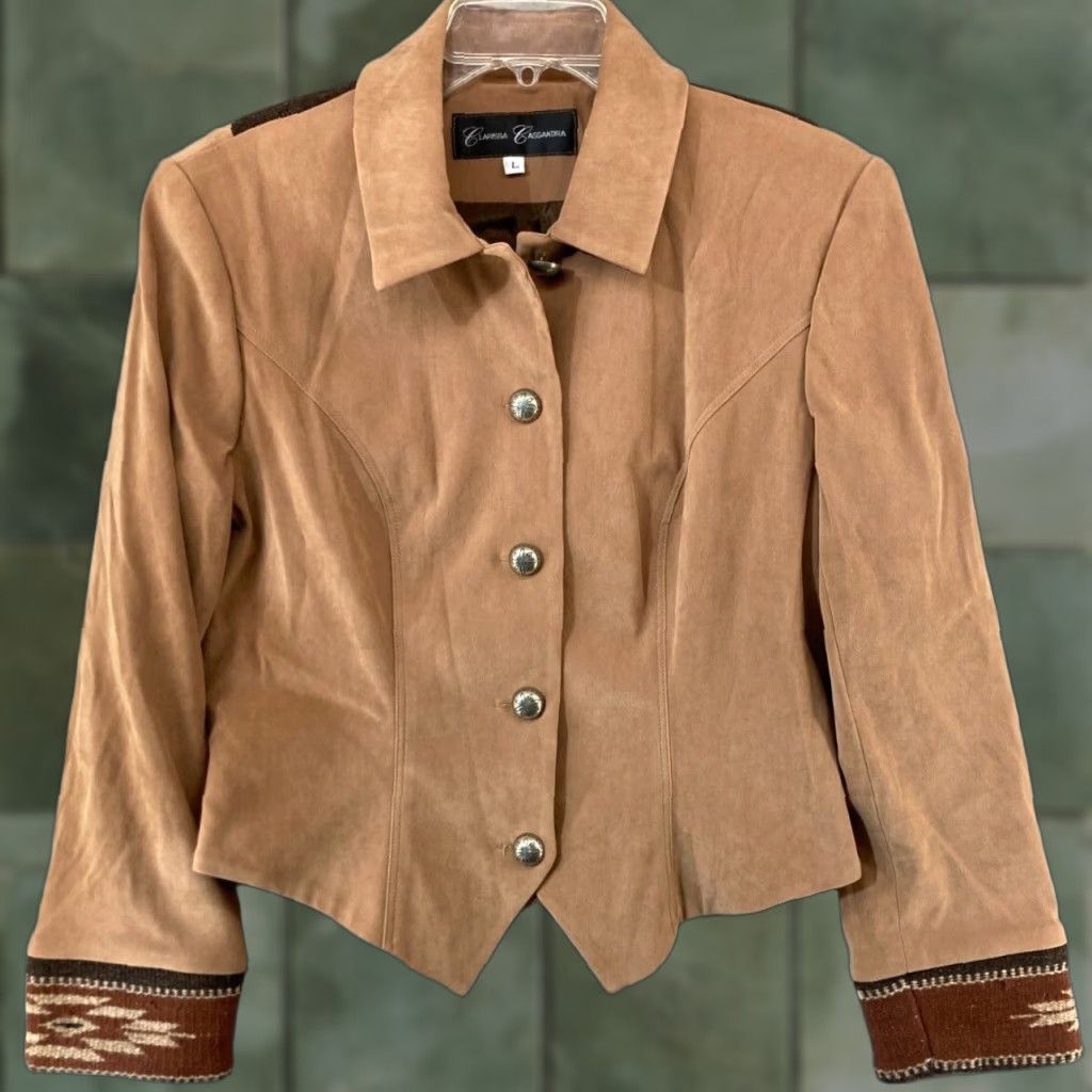 Camel Clarissa Cassandra Womens Jacket Large Camel Vintage USA MADE Western Size L / US 10 / IT 46 - 1 Thumbnail