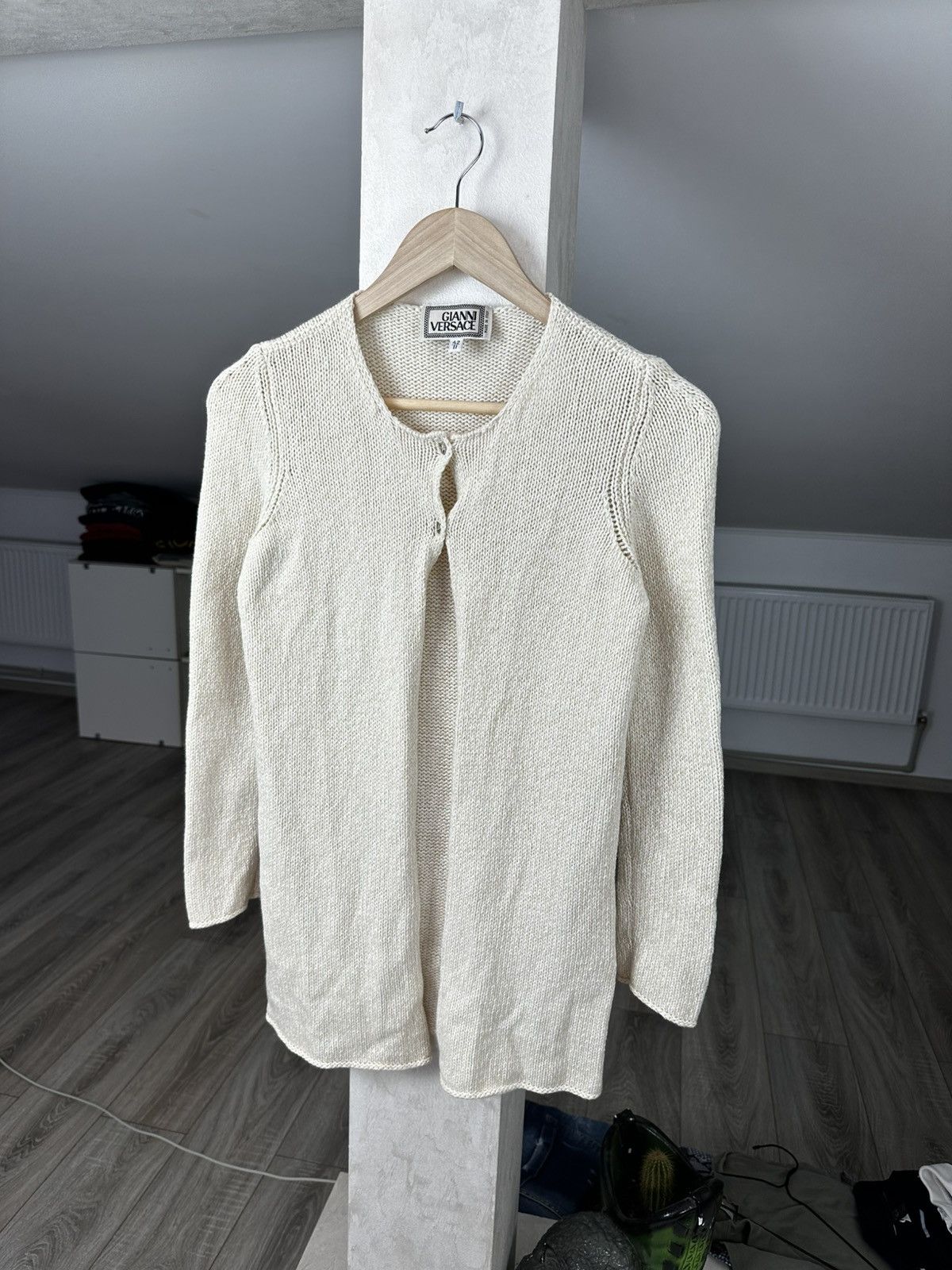 Versace Vintage Gianni Versace Silver Medusa Knit Sweater Size M / US 6-8 / IT 42-44 - 1 Thumbnail
