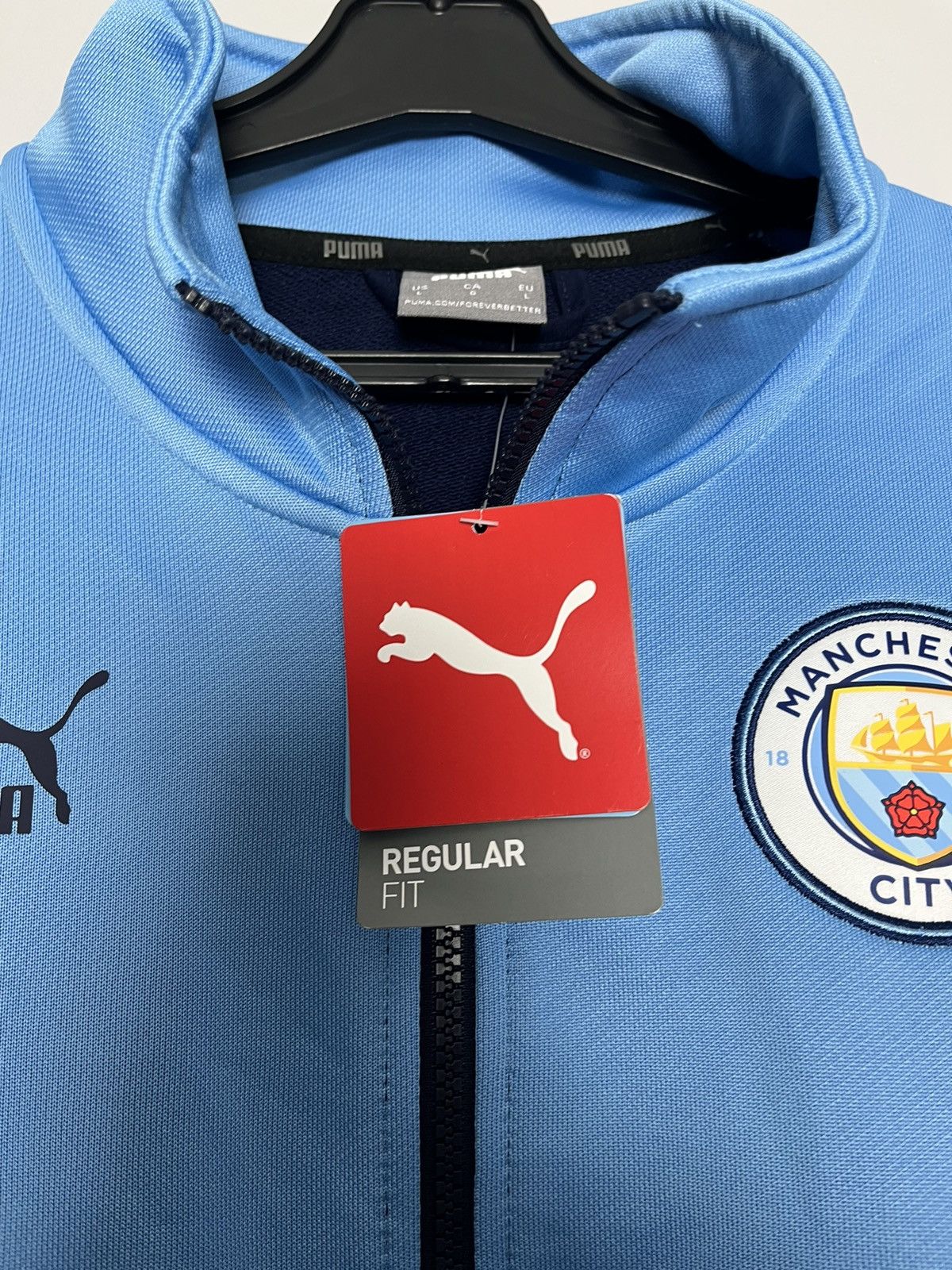 Puma Puma Manchester City zip sweatshirt with tags soccer footbal Size US L / EU 52-54 / 3 - 4 Thumbnail