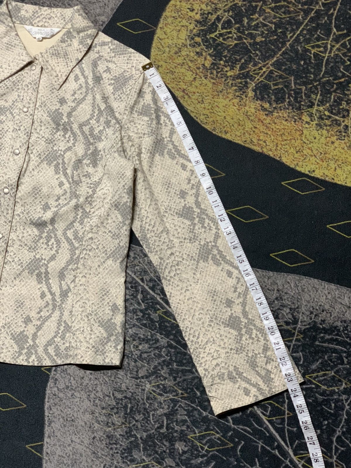 If Six Was Nine × Japanese Brand × Yasuyuki Ishii 💥ARCHIVE💥 Vintage Pola Amian Python Skin Design Snap Button Size US S / EU 44-46 / 1 - 9 Thumbnail