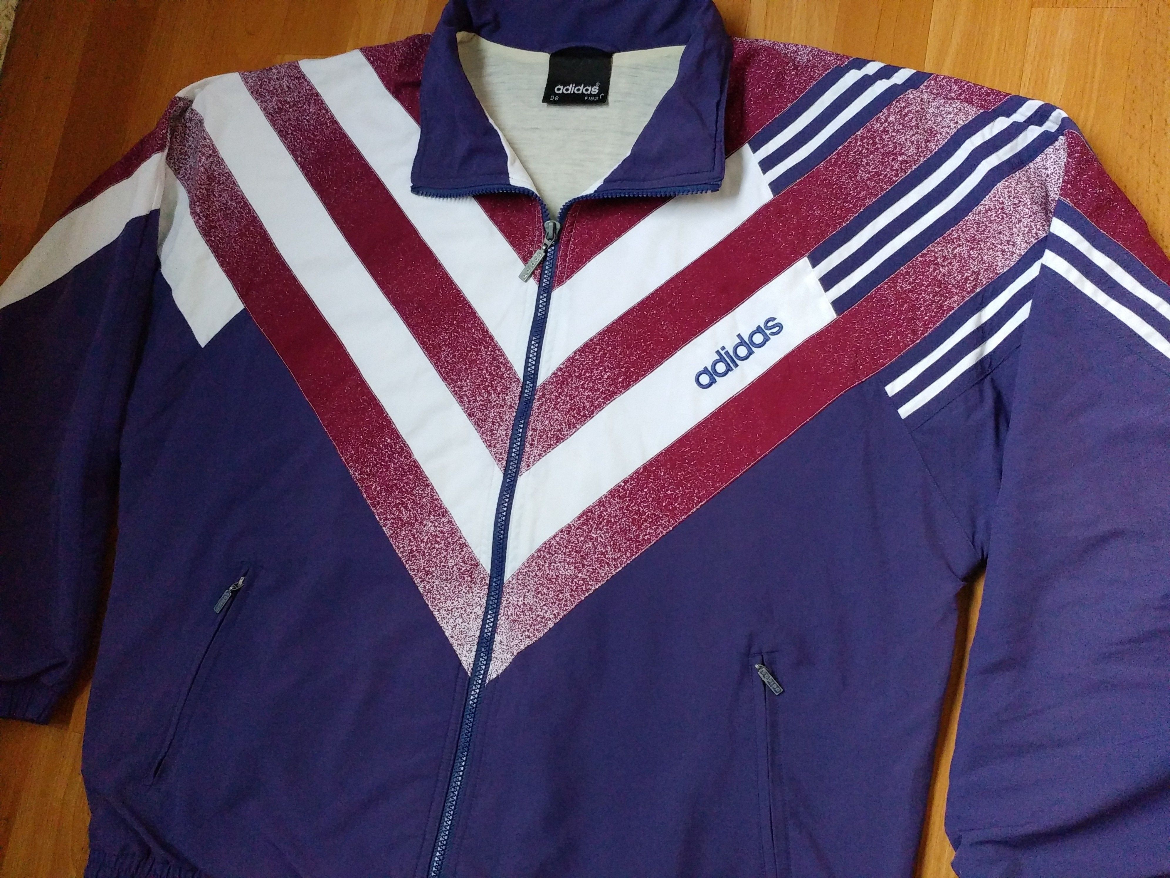 Adidas × Vintage ADIDAS jacket, blue vintage hip hop 90s hip-hop size XL Size US XL / EU 56 / 4 - 6 Thumbnail