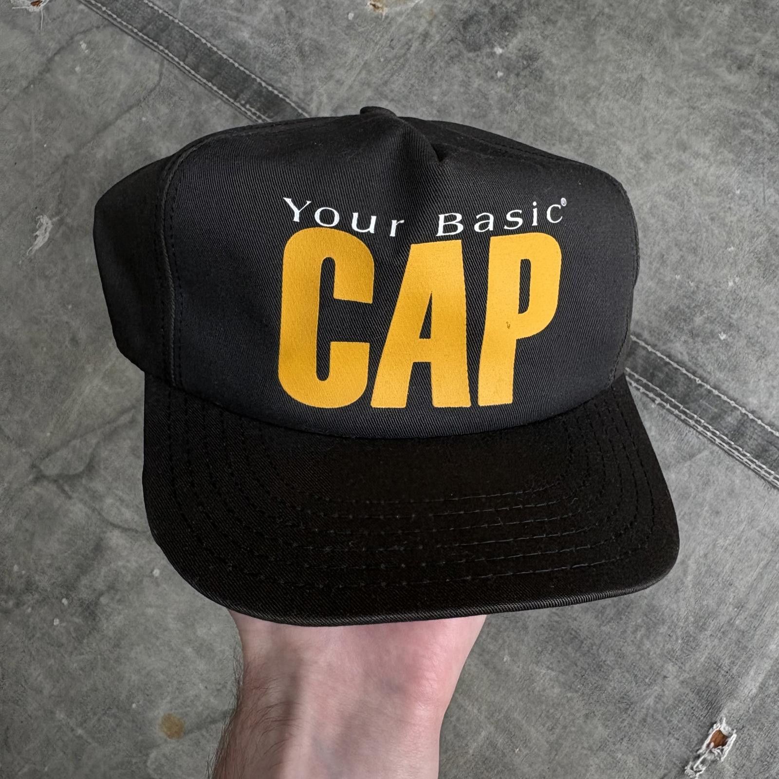 Vintage Vintage 90s Deadstock Your Basic Cap Funny Joke SnapBack Hat Size ONE SIZE - 1 Thumbnail