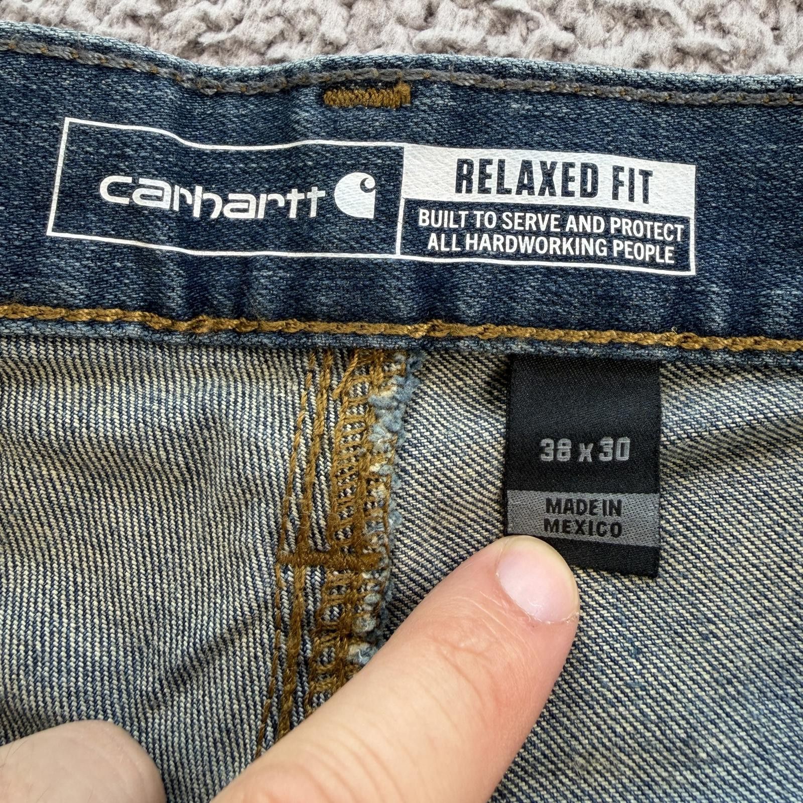 Carhartt Carhartt Rugged Flex Relaxed Fit Jeans 38x30 Blue Denim Work Size US 38 / EU 54 - 5 Thumbnail